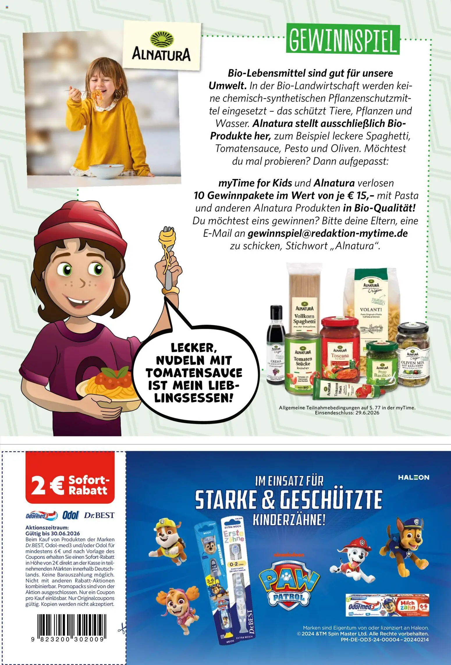 Famila Nordwest myTime Juni 2026 – gültig ab 01.06.2026 | Seite: 96 | Produkte: Milch, Tomaten, Pasta, Nudeln