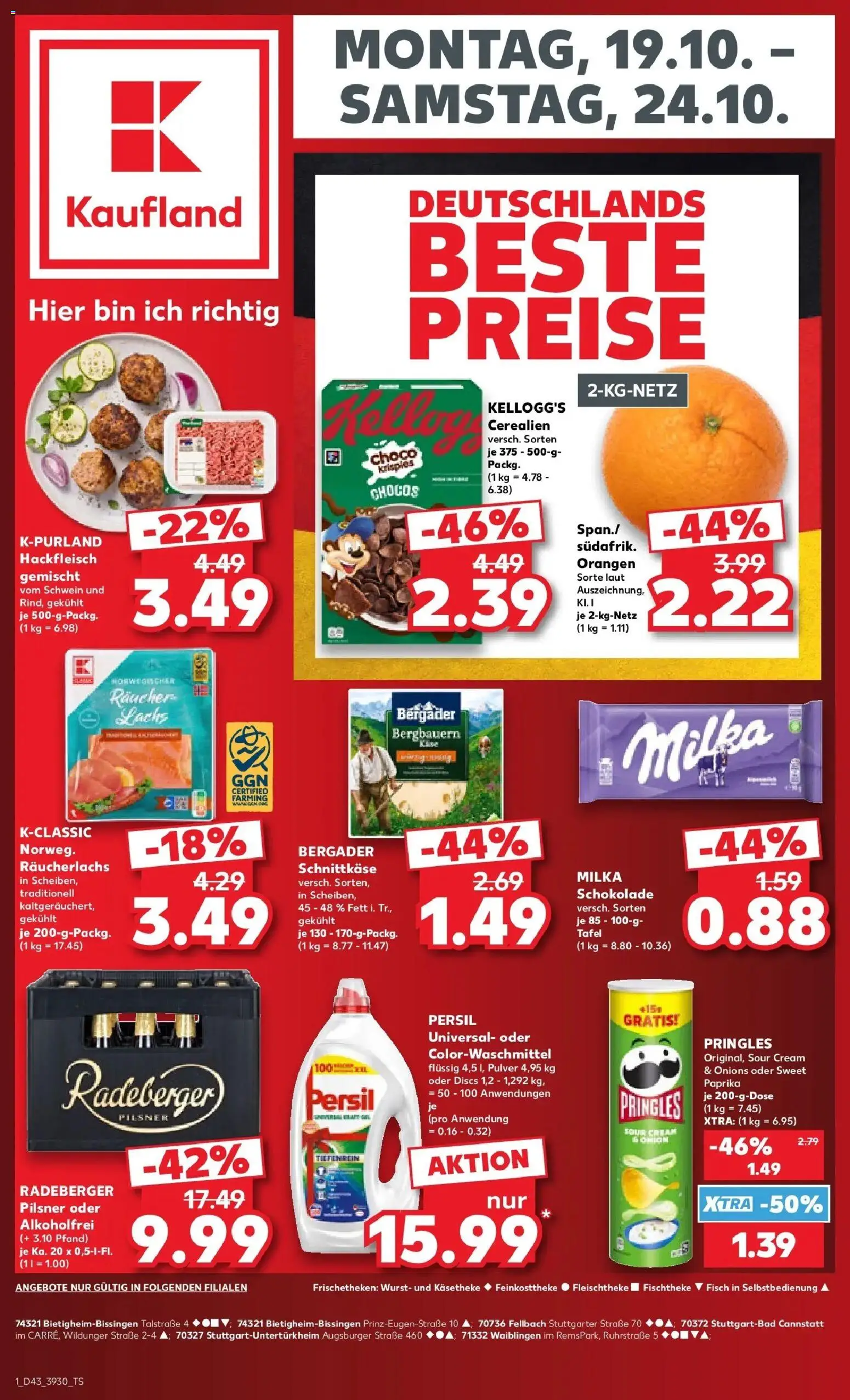 Prospekt Kaufland ab 19.10.2026 » Angebote Online zum Blättern | Seite: 5 | Produkte: Schokolade, Orangen, Milka, Fisch