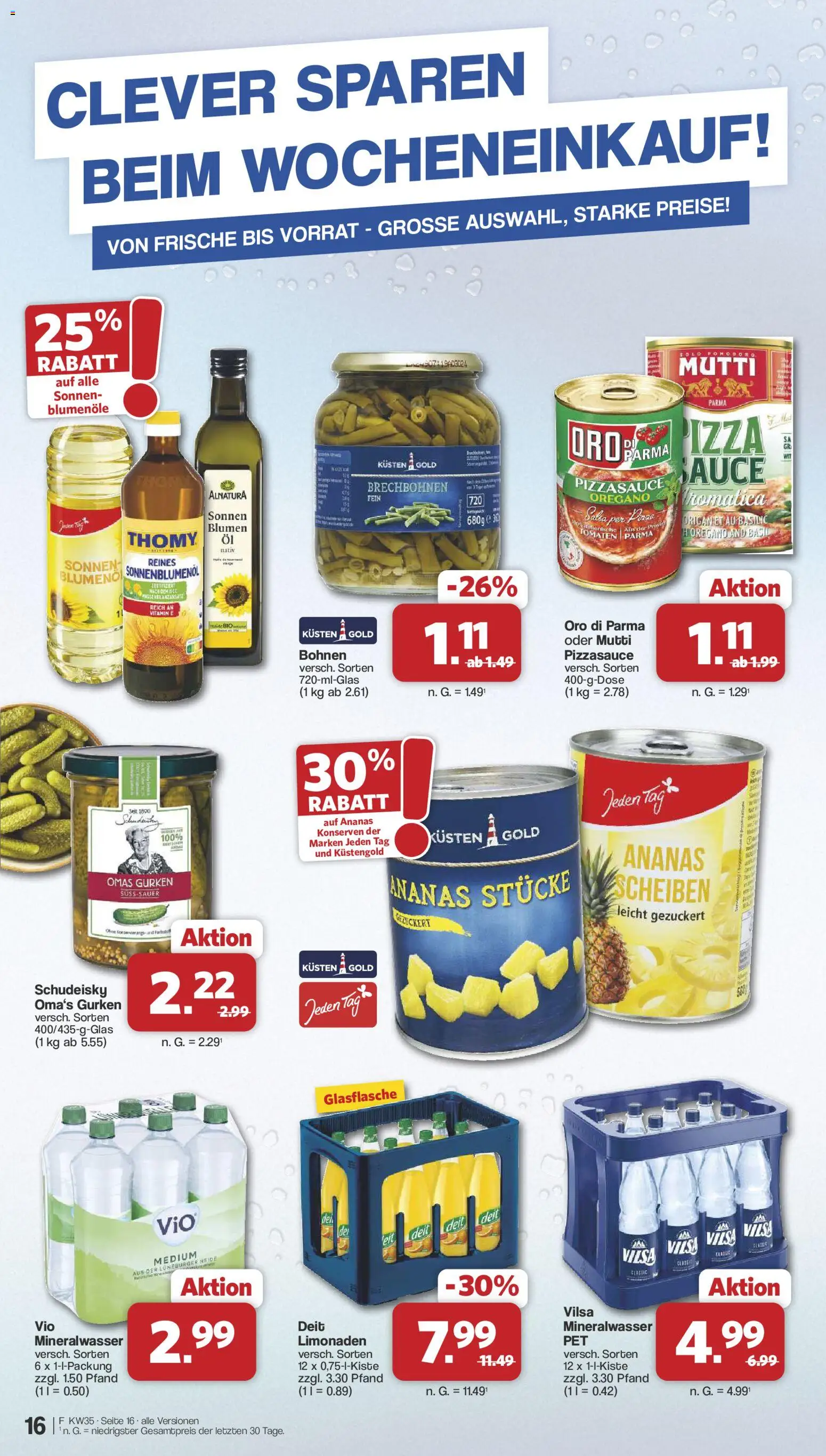 Famila Nordwest Prospekt – gültig ab 23.08.2026 | Seite: 18 | Produkte: Ananas, Oro di parma, Pizza, Gurken