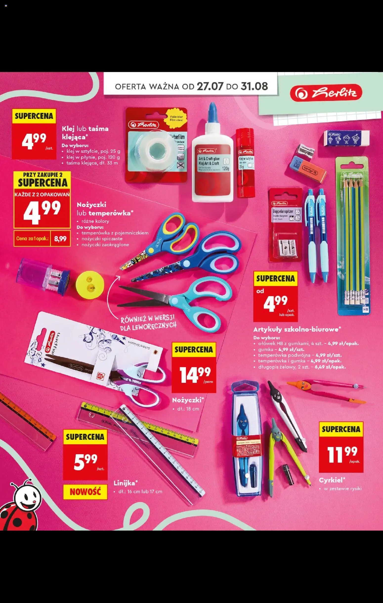 Biedronka gazetka - Do mojej szkoły idę od 20.07.2026 | Strona: 68 | Produkty: Temperówka