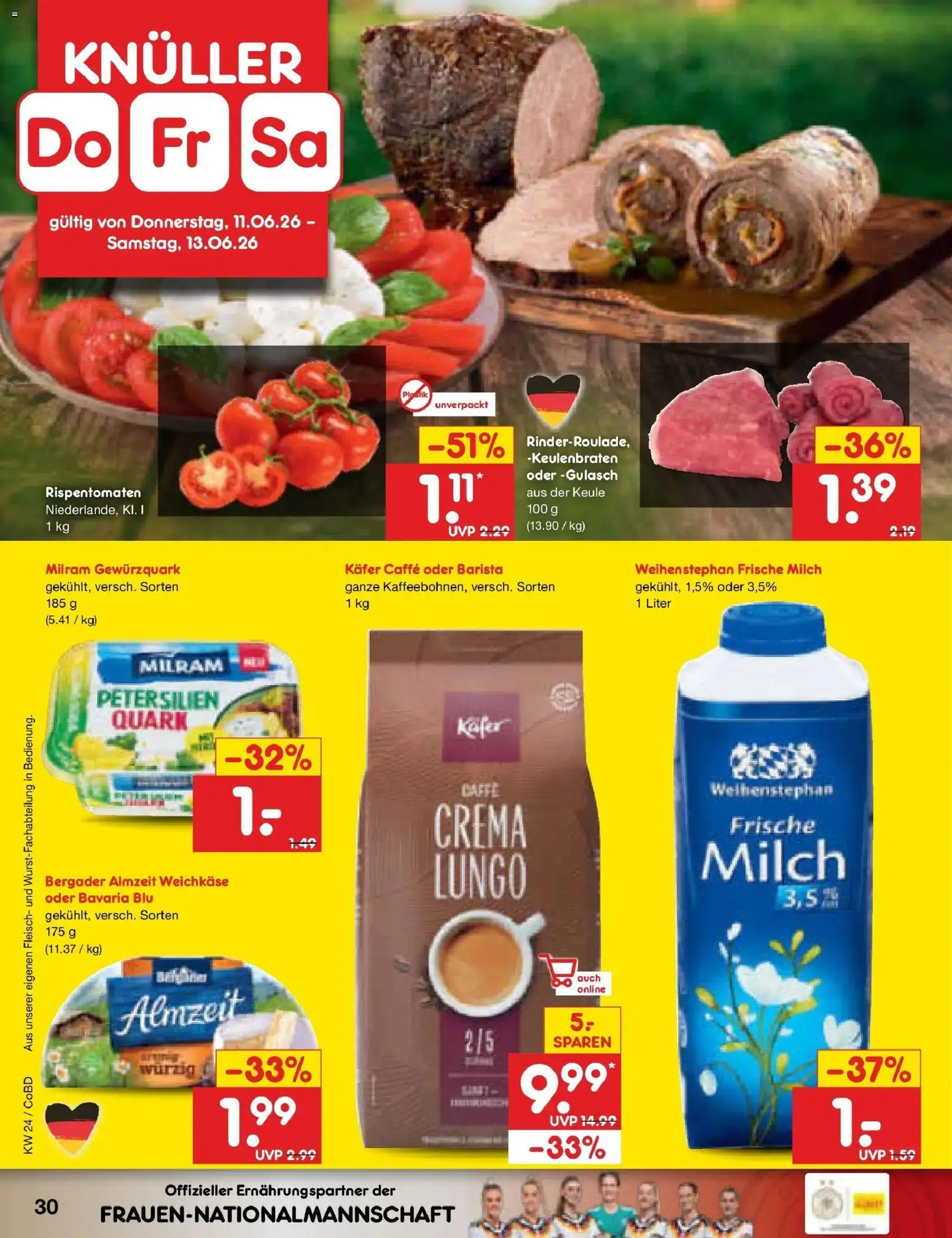 Netto Marken-Discount Prospekt Delitzsch – gültig ab 08.06.2026 | Seite: 48 | Produkte: Quark, Milram, Gulasch, Fleisch
