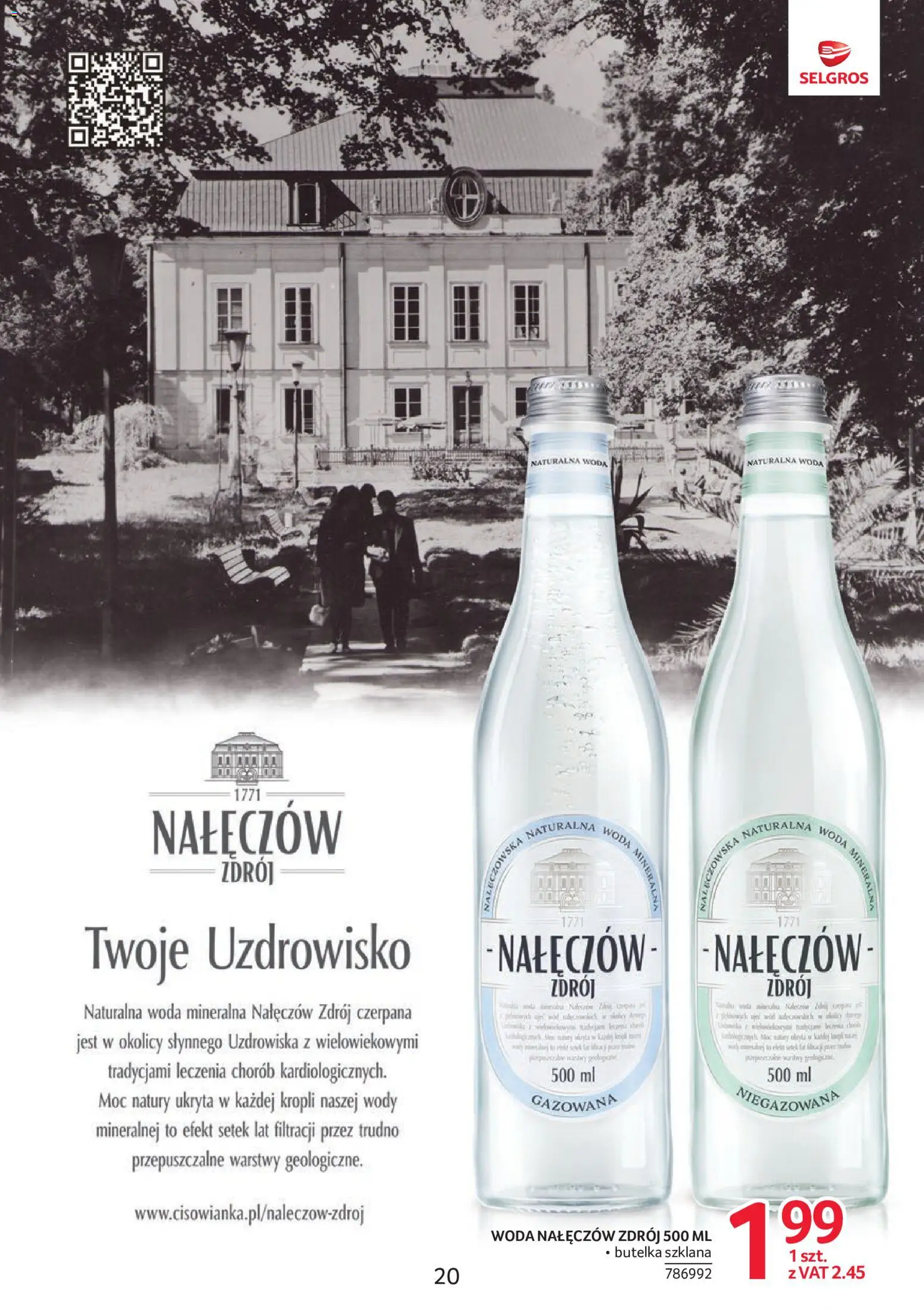 Selgros cash&carry gazetka - Markowe Produkty od 08.10.2026 | Strona: 20 | Produkty: Woda mineralna, Woda