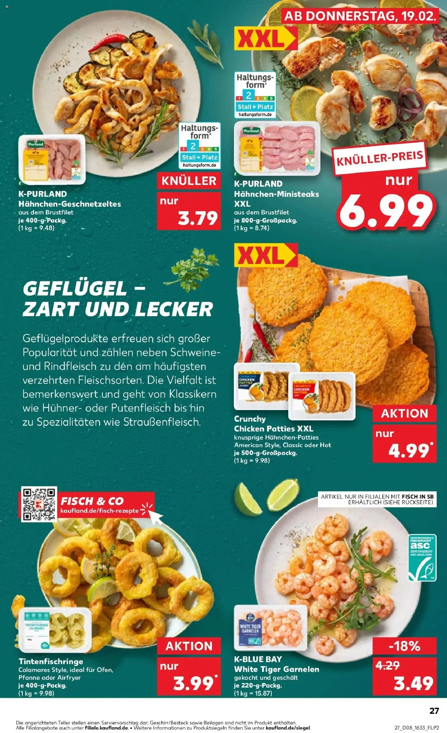 Kaufland prospekt Calw	 – gültig ab 19.02.2026 | Seite: 35 | Produkte: Garnelen, Fisch, Tiger garnelen, Steak