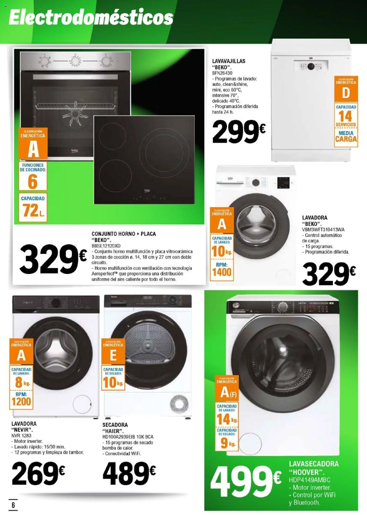 E.Leclerc folleto Salamanca │ válido desde el 09/09/2026 | Página: 6 | Productos: Placa vitrocerámica, Secadora, Horno, Lavavajillas