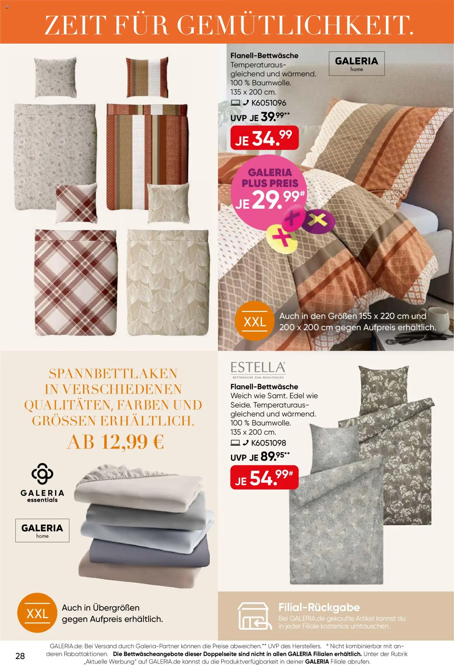 Galeria Karstadt Kaufhof Prospekt – gültig ab 16.09.2026 | Seite: 28 | Produkte: Bettwäsche