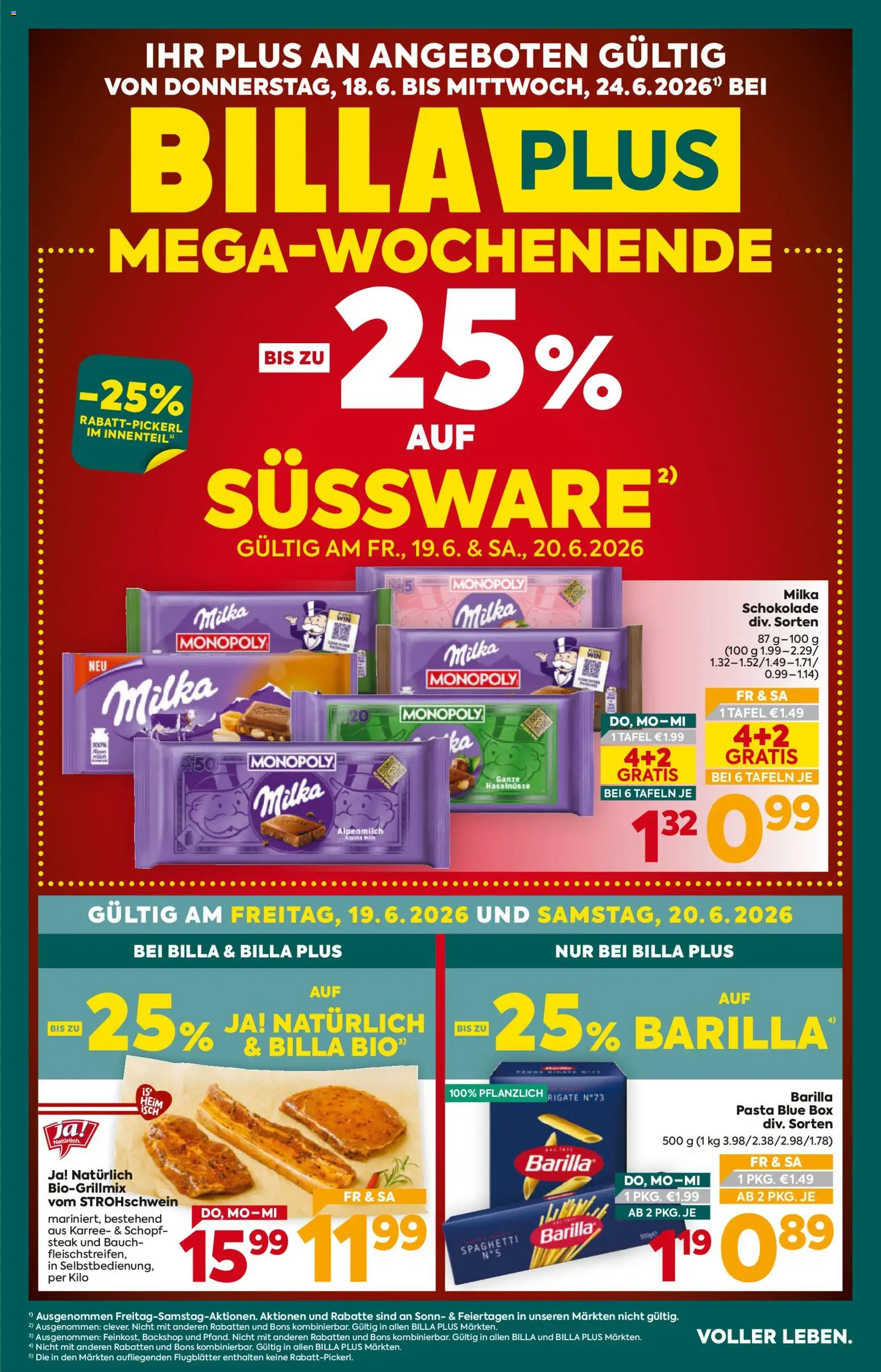 Billa Plus Flugblatt gültig ab 18.06.2026 | Seite: 1