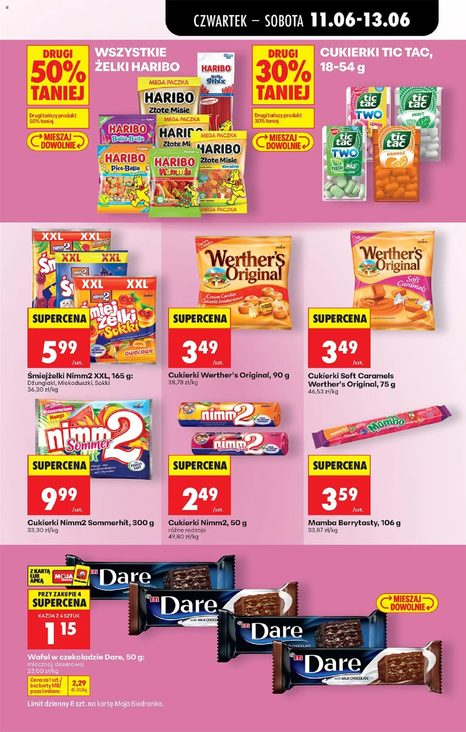 Biedronka gazetka od czwartku od 11.06.2026 | Strona: 53 | Produkty: Mango, Żelki haribo, Karta, Cukierki