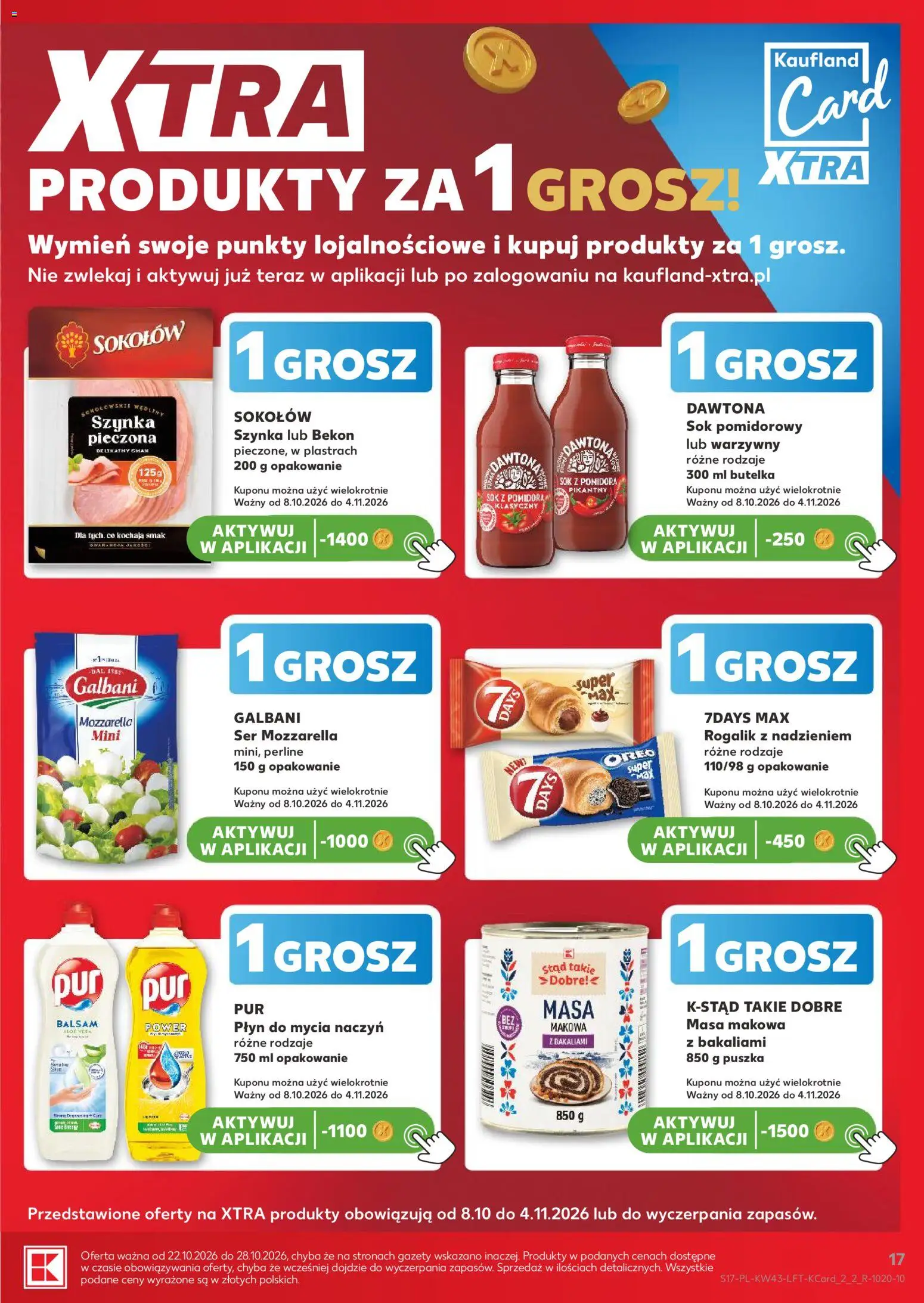 Kaufland Polsko leták od 22.10.2026 | Strana: 17 | Produkty: Aloe vera, Oreo, Mozzarella