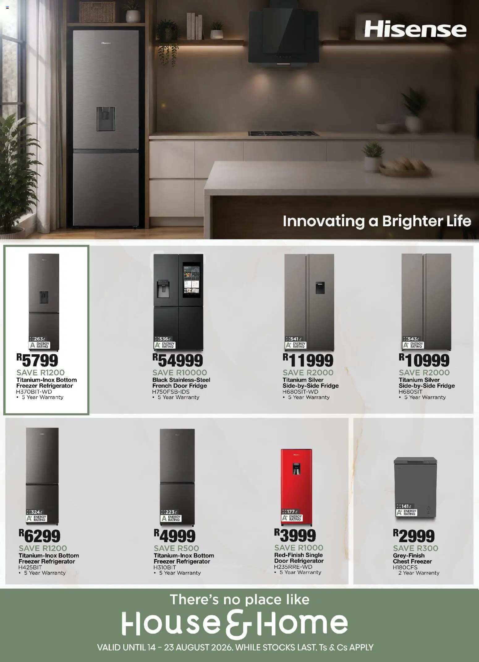 New House and Home catalogue – valid from 14/08/2026 | Page: 1 | Products: Refrigerator, Freezer, Fridge, Chest freezer