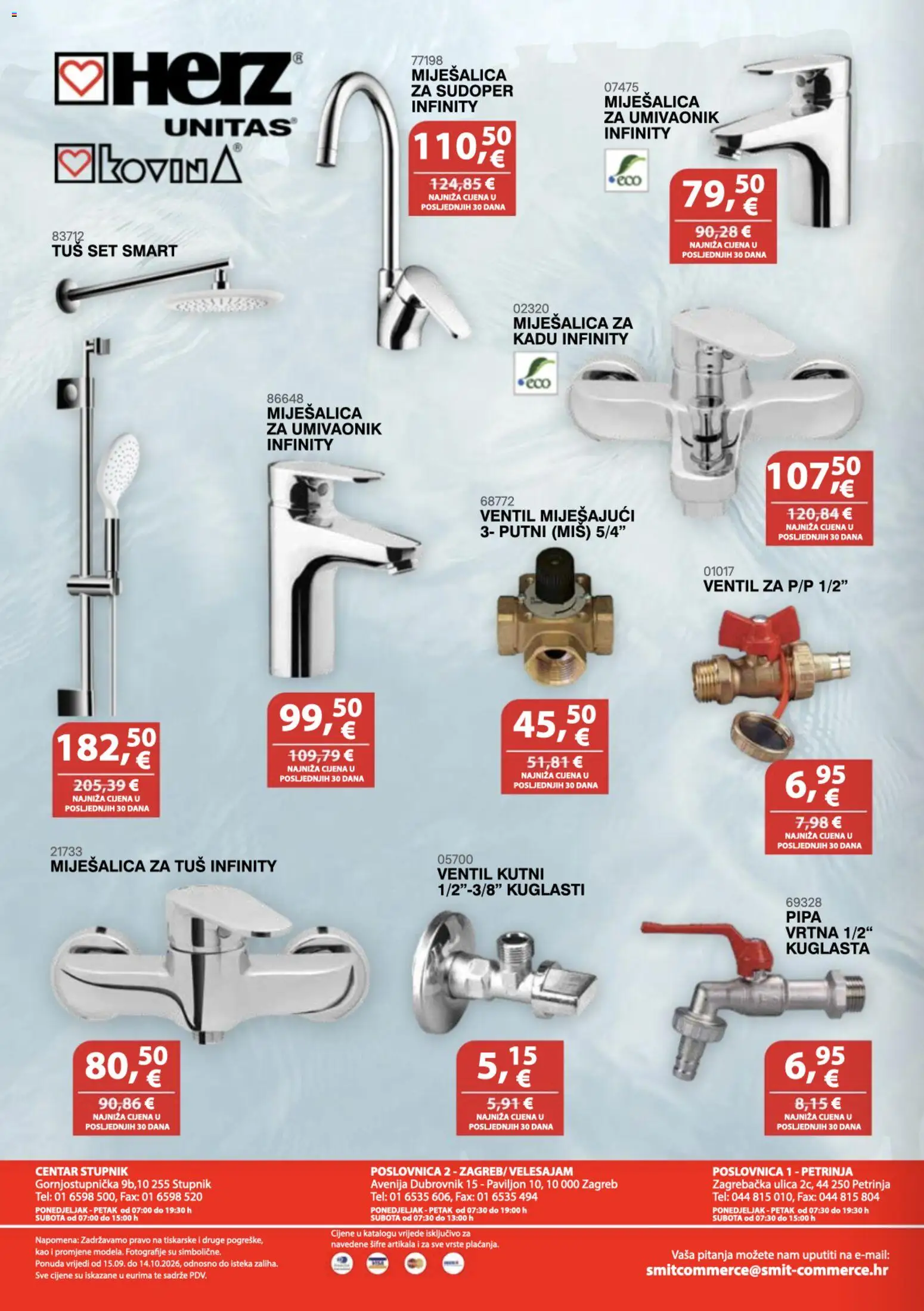 Smit Commerce katalog | vrijedi od 15.09.2026 | Stranica: 12 | Proizvodi: Tuš, Tuš set, Ventil, Miš