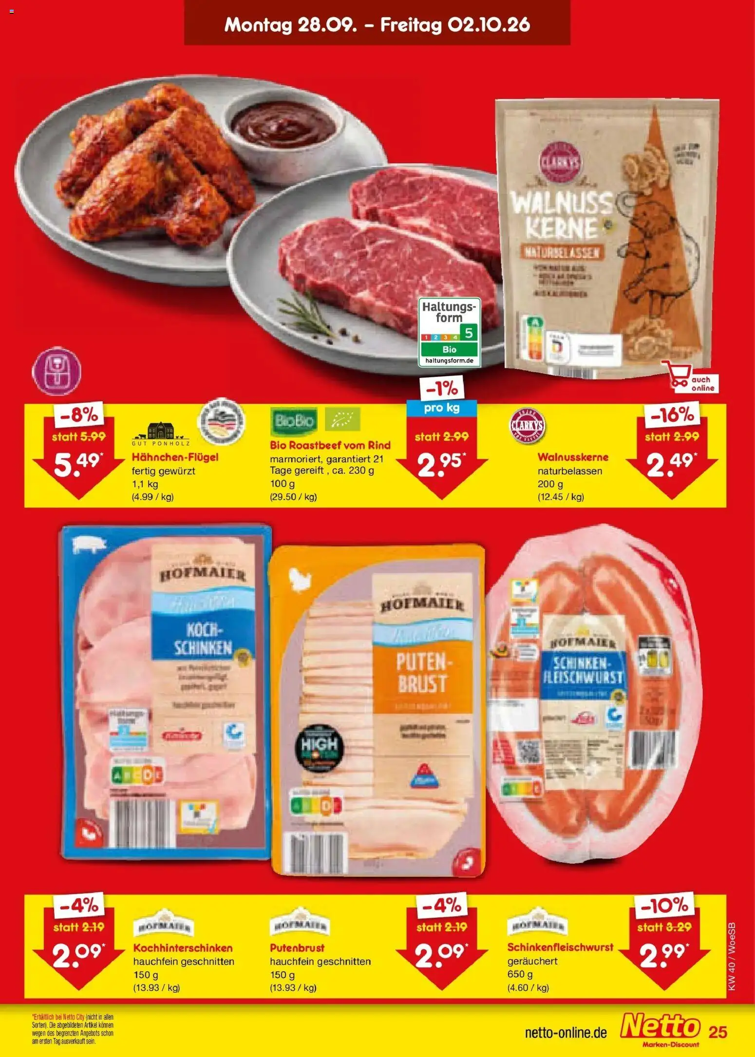 Netto Marken-Discount Prospekt Gemmingen – gültig ab 28.09.2026 | Seite: 35 | Produkte: Putenbrust, Roastbeef, Schinken