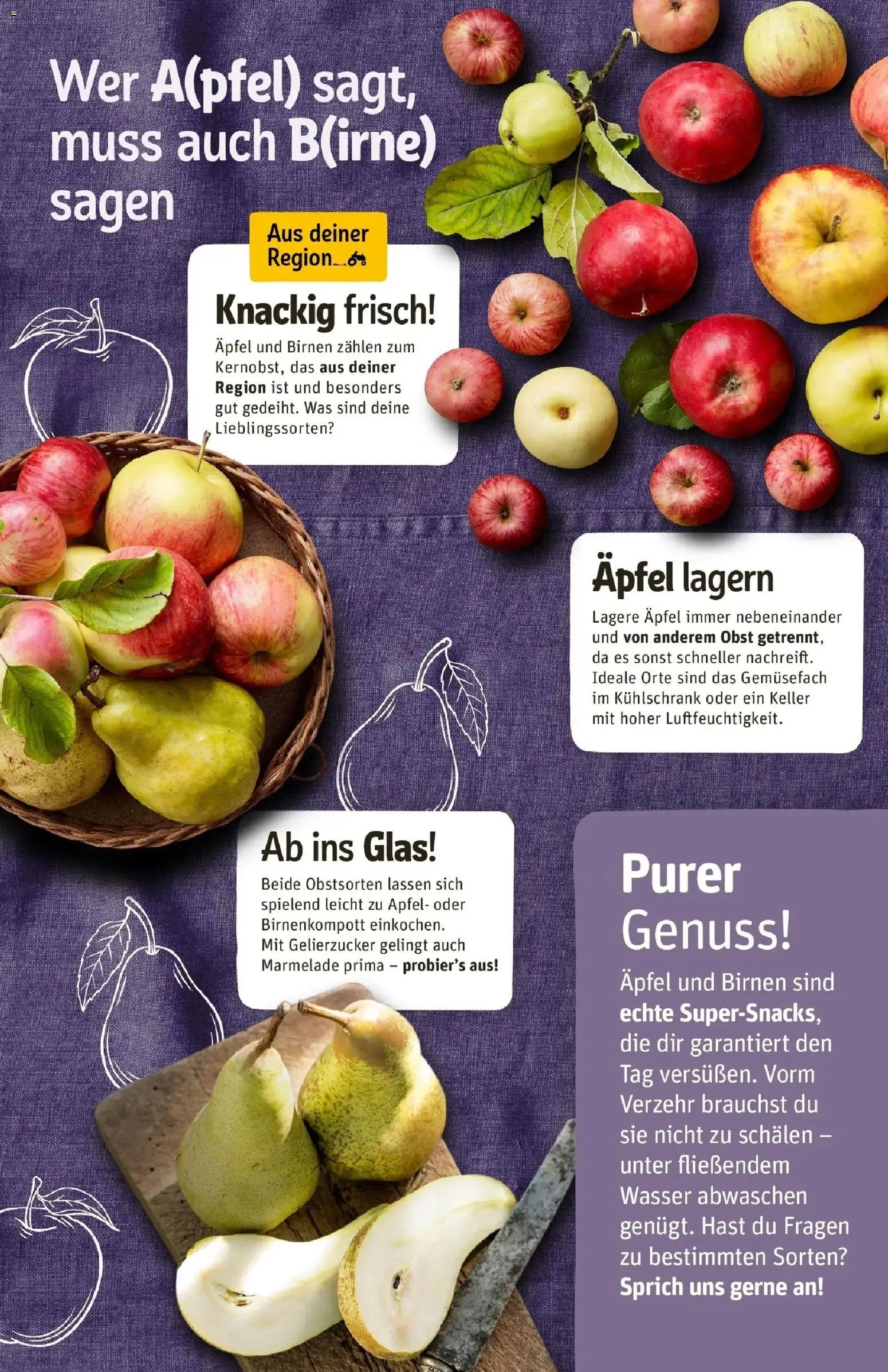 REWE Prospekt ab 28.09.2026 zum Blättern » Angebote | Seite: 21 | Produkte: Kühlschrank, Wasser, Obst, Birne