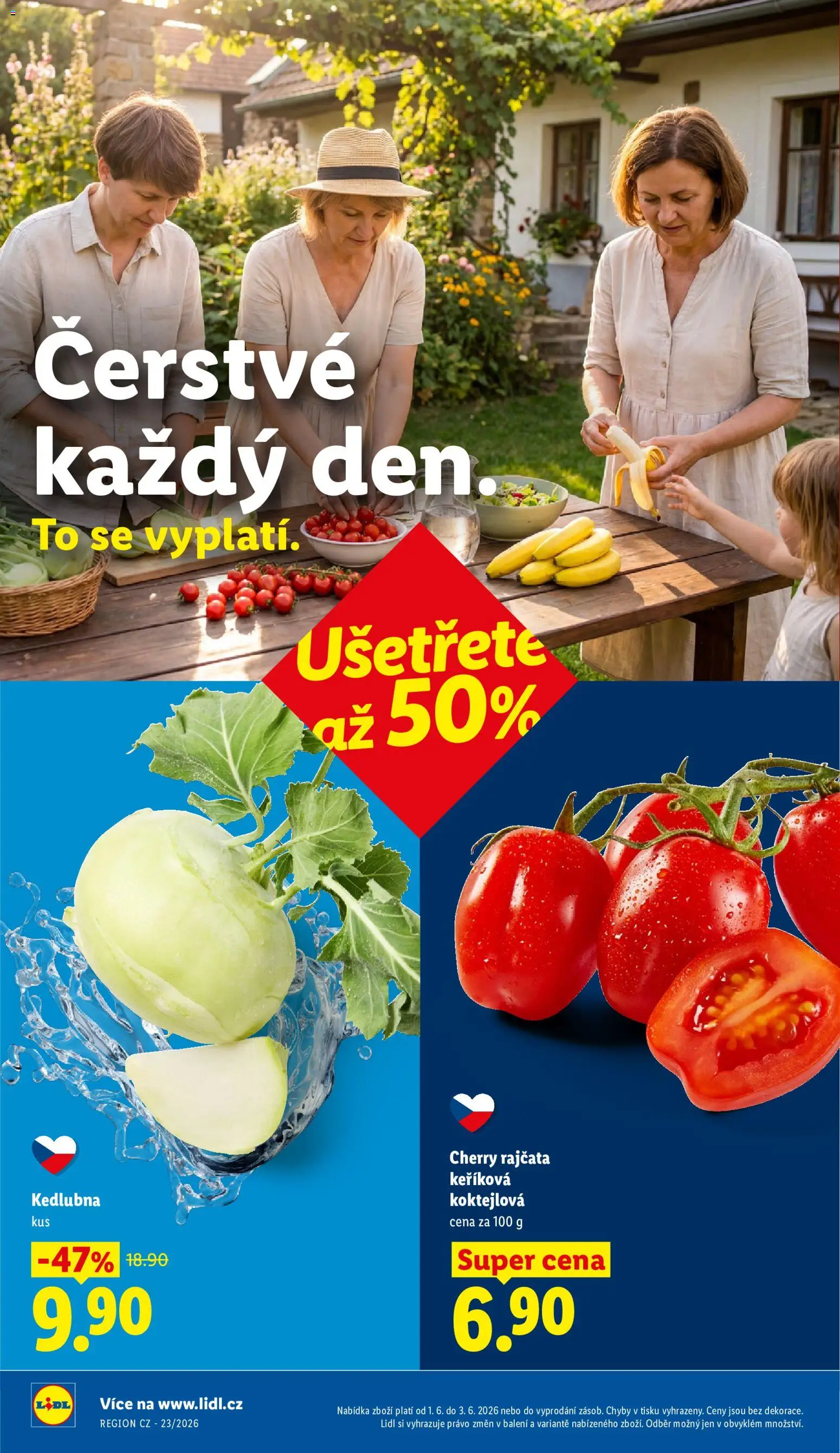 Lidl leták od 01.06.2026 | Strana: 10 | Produkty: Rajčata, Cherry rajčata, Kedlubna