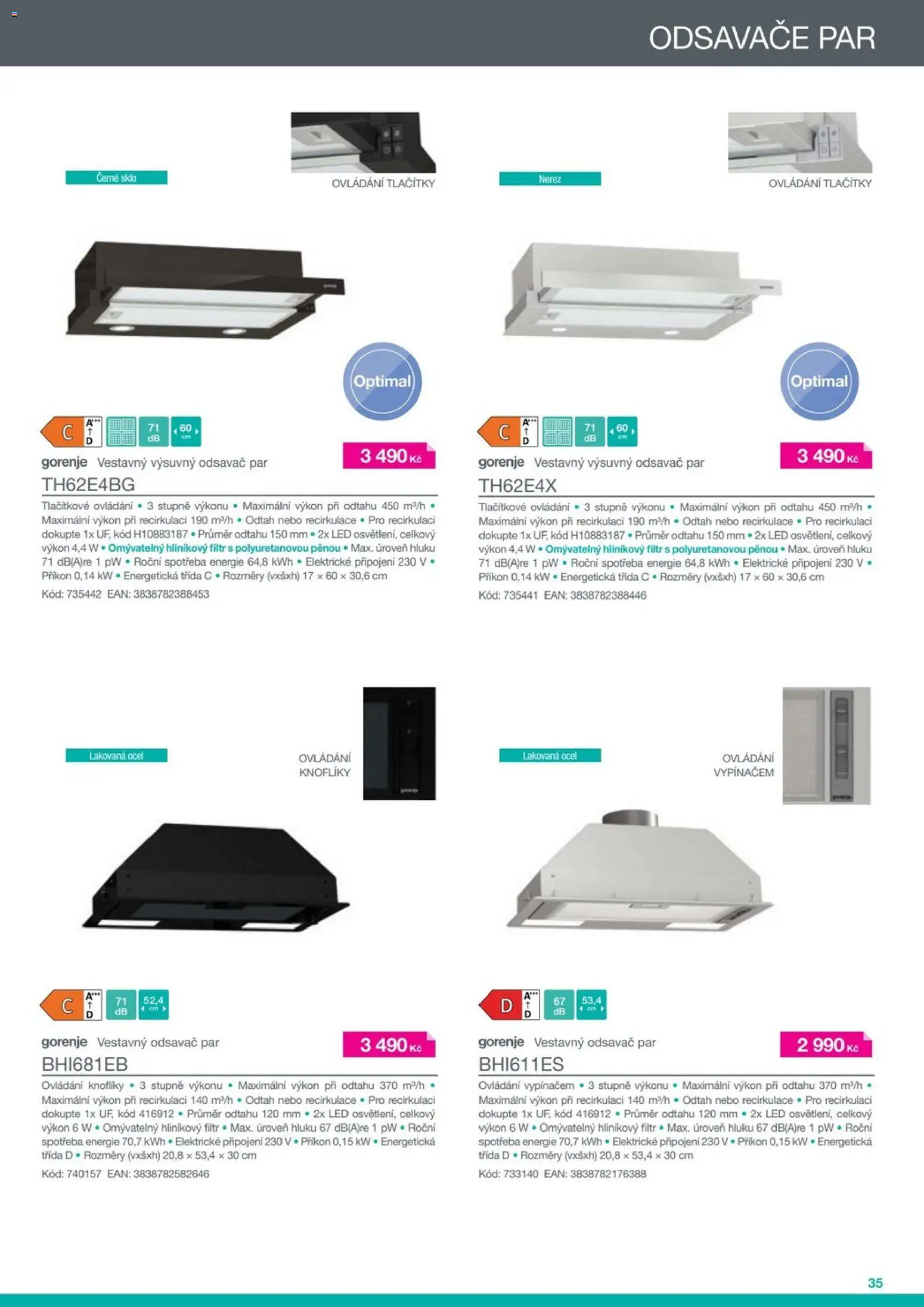 XXXLutz leták - Gorenje 2026 od 01.05.2026 | Strana: 35 | Produkty: Odsavač par, LED