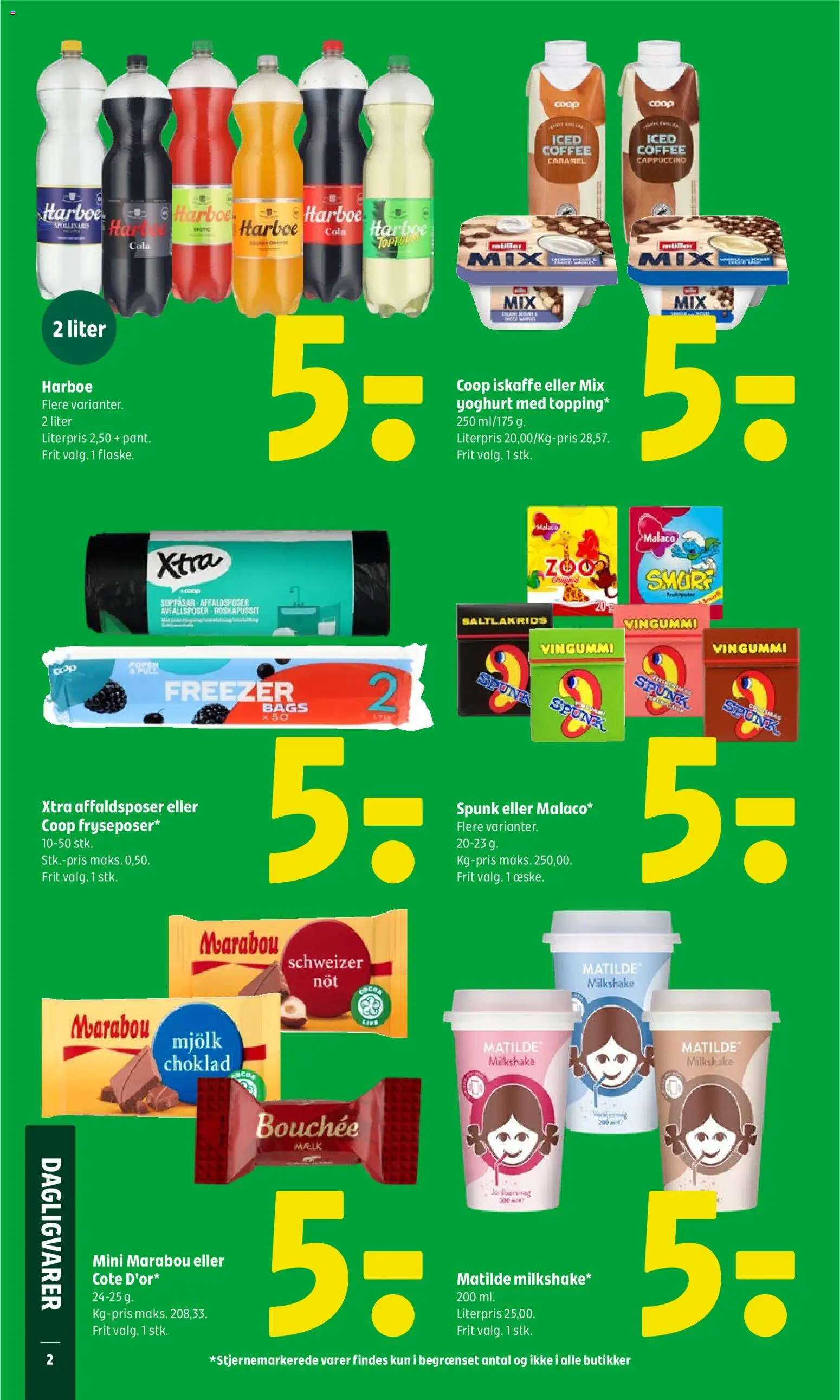 Coop 365 tilbudsavis – gyldig fra 11.06.2026 | Side: 2 | Produkter: Mælk, Yoghurt, Milkshake, Cola