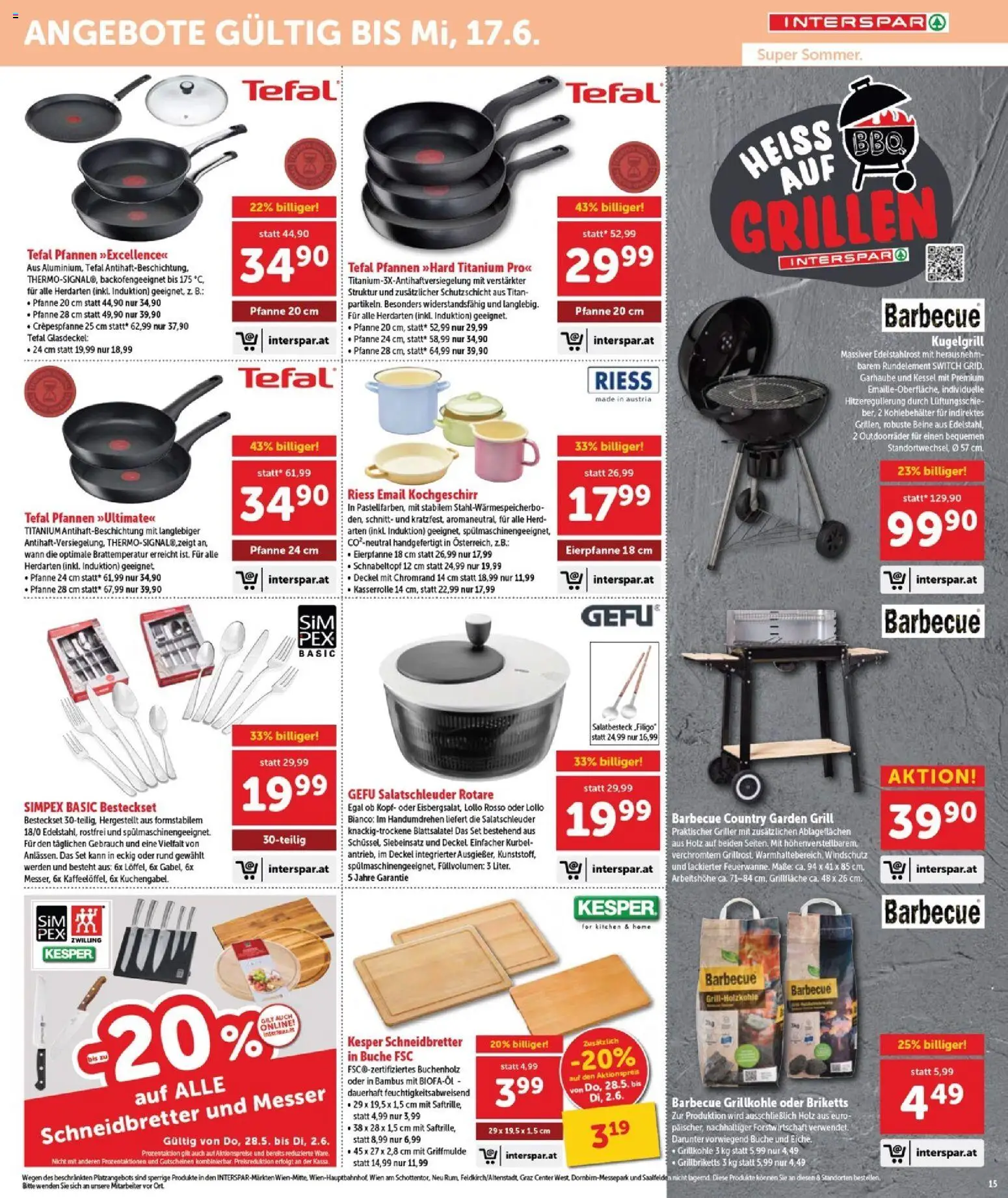 Interspar Flugblatt - Burgenland Nord gültig ab 29.05.2026 | Seite: 15 | Produkte: Herd, Grill
