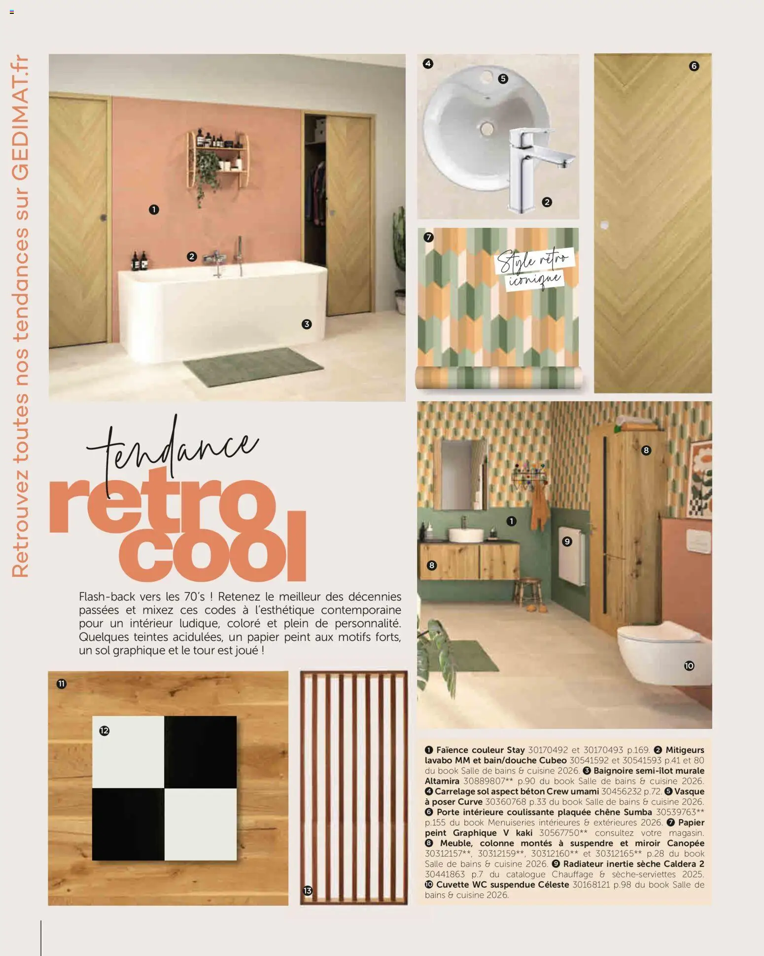 {H1} | Page: 18 | Produits: Porte, Lavabo, Radiateur, Miroir