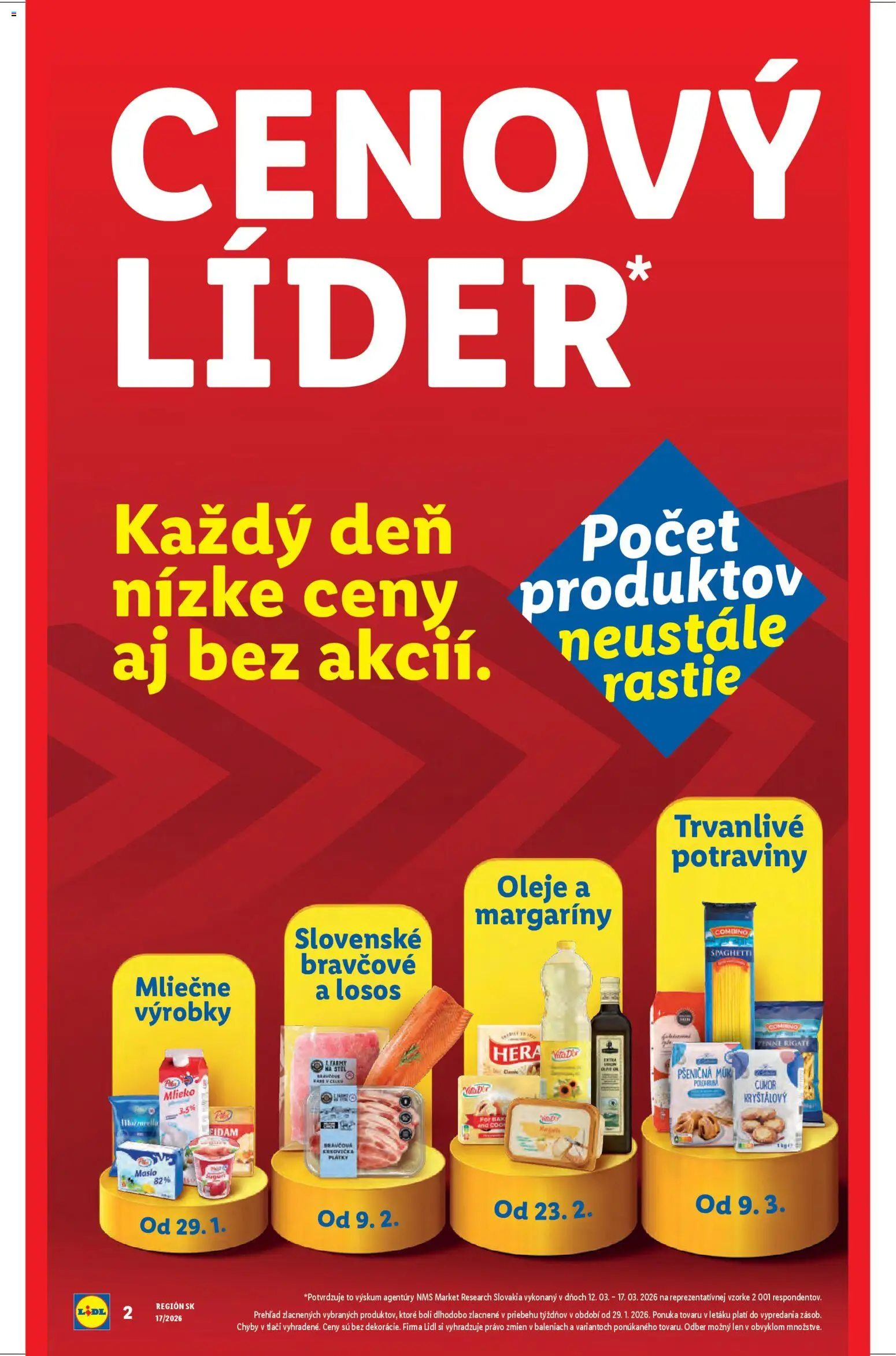 Nové Lidl akcie – leták je platný od 20.04.2026 | Strana: 2 | Produkty: Maslo, Eidam, Cukor, Hera