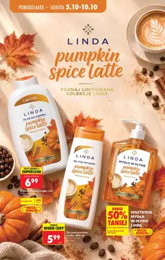 Pogląd oferty "Żel pod prysznic Linda, Żel pod prysznic Linda pumpkin spice latte" - ważna od 05.10.2026 | Strona: 88