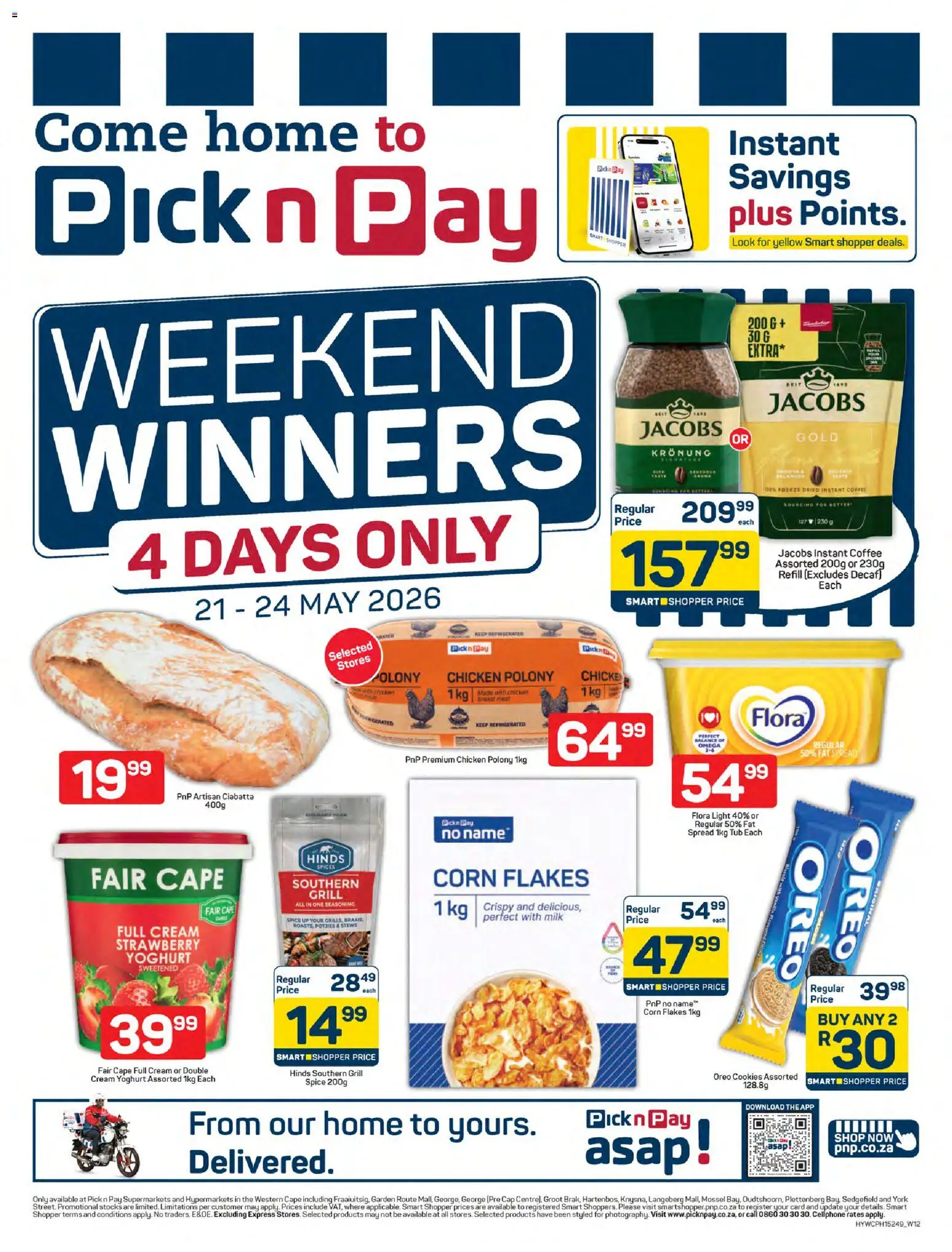 New Pick n Pay catalogue – valid from 21.05.2026 | Page: 2 | Products: Yoghurt, Milk, Chicken, Seasoning