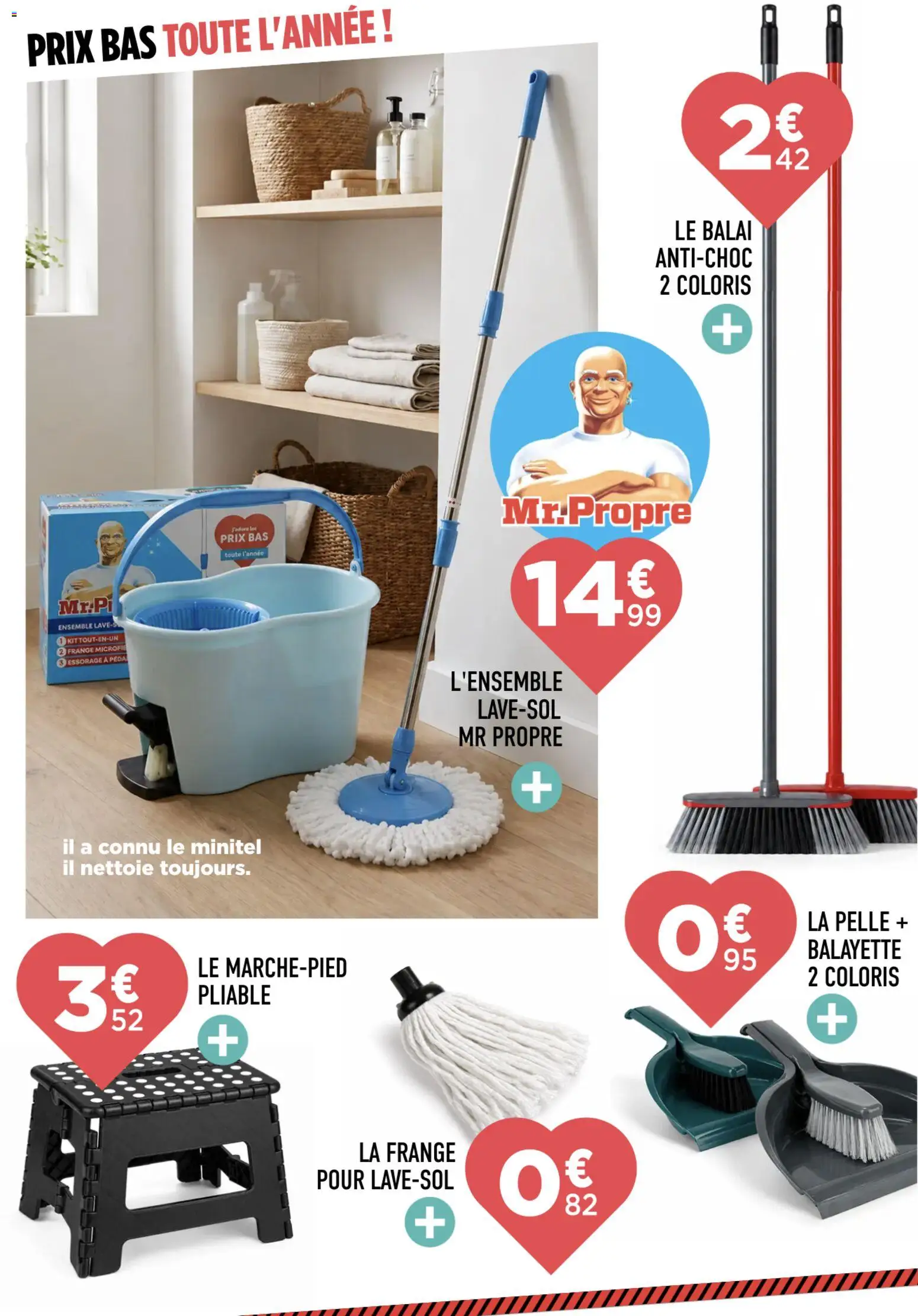 {H1} | Page: 4 | Produits: Balayette, Marchepied, Balai, Pelle
