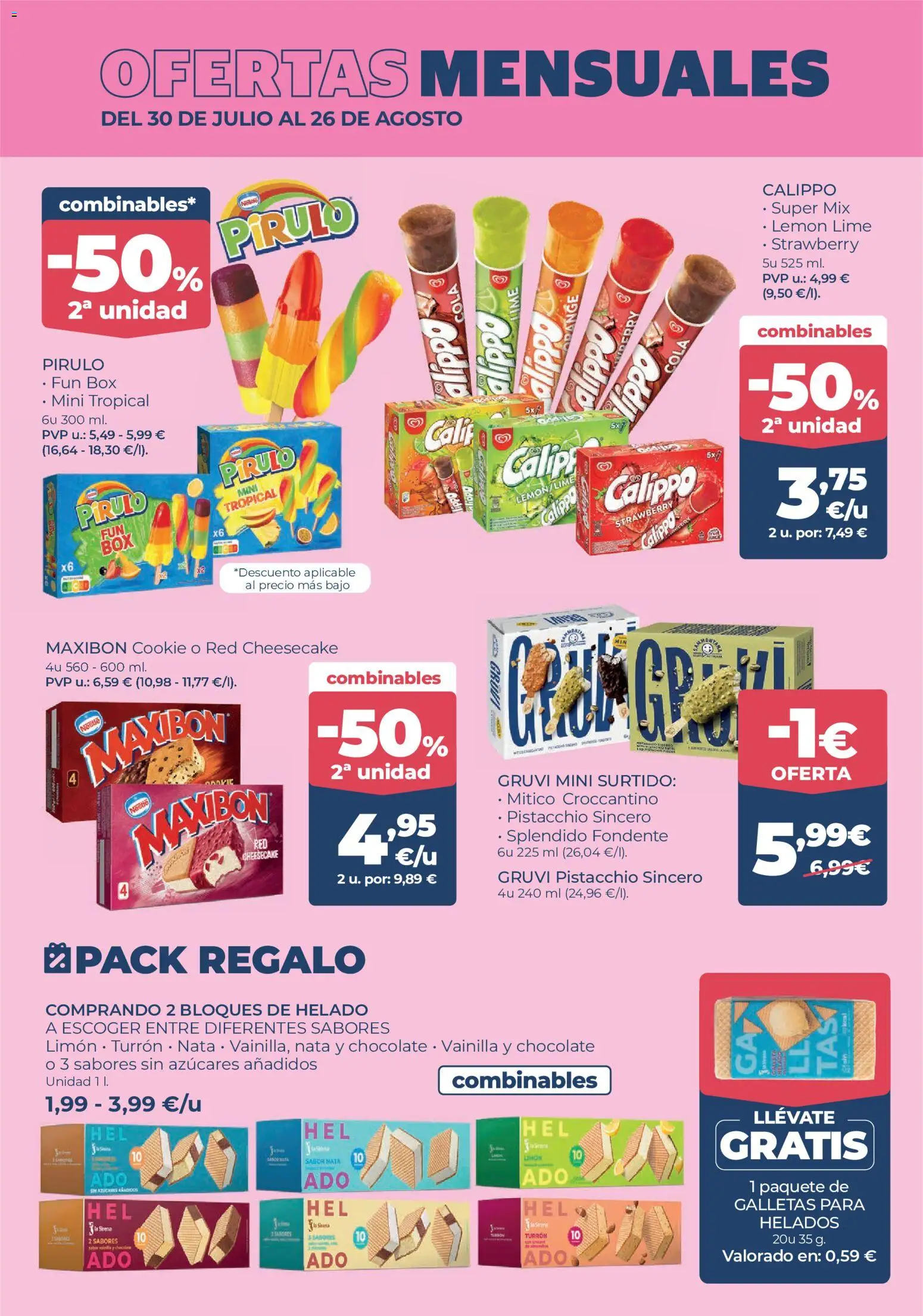 La Sirena folleto │ válido desde el 30/07/2026 | Página: 7 | Productos: Chocolate, Galletas, Helado