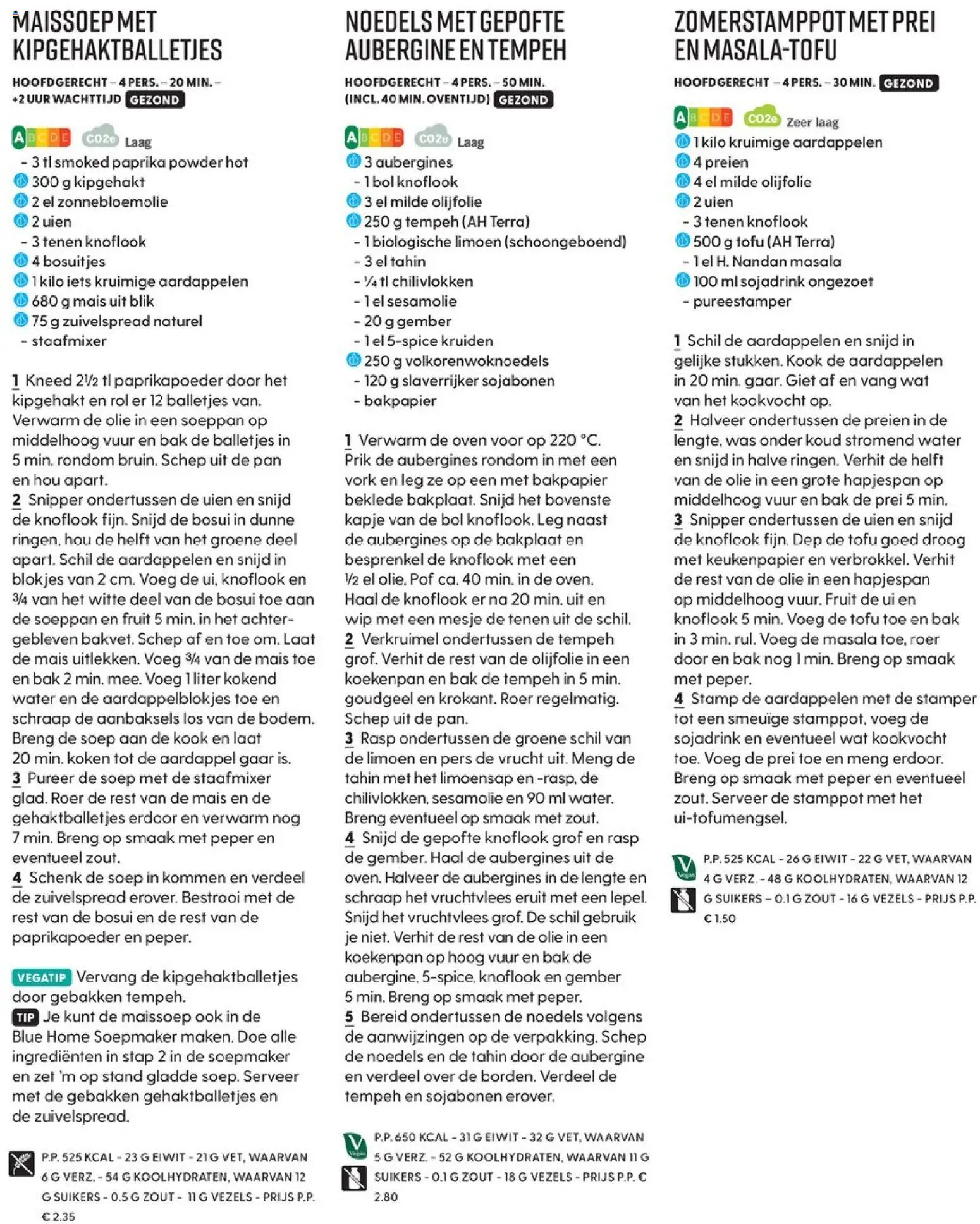 {H1} | Pagina: 54 | Producten: Zonnebloemolie, Prei, Paprikapoeder, Aardappelen