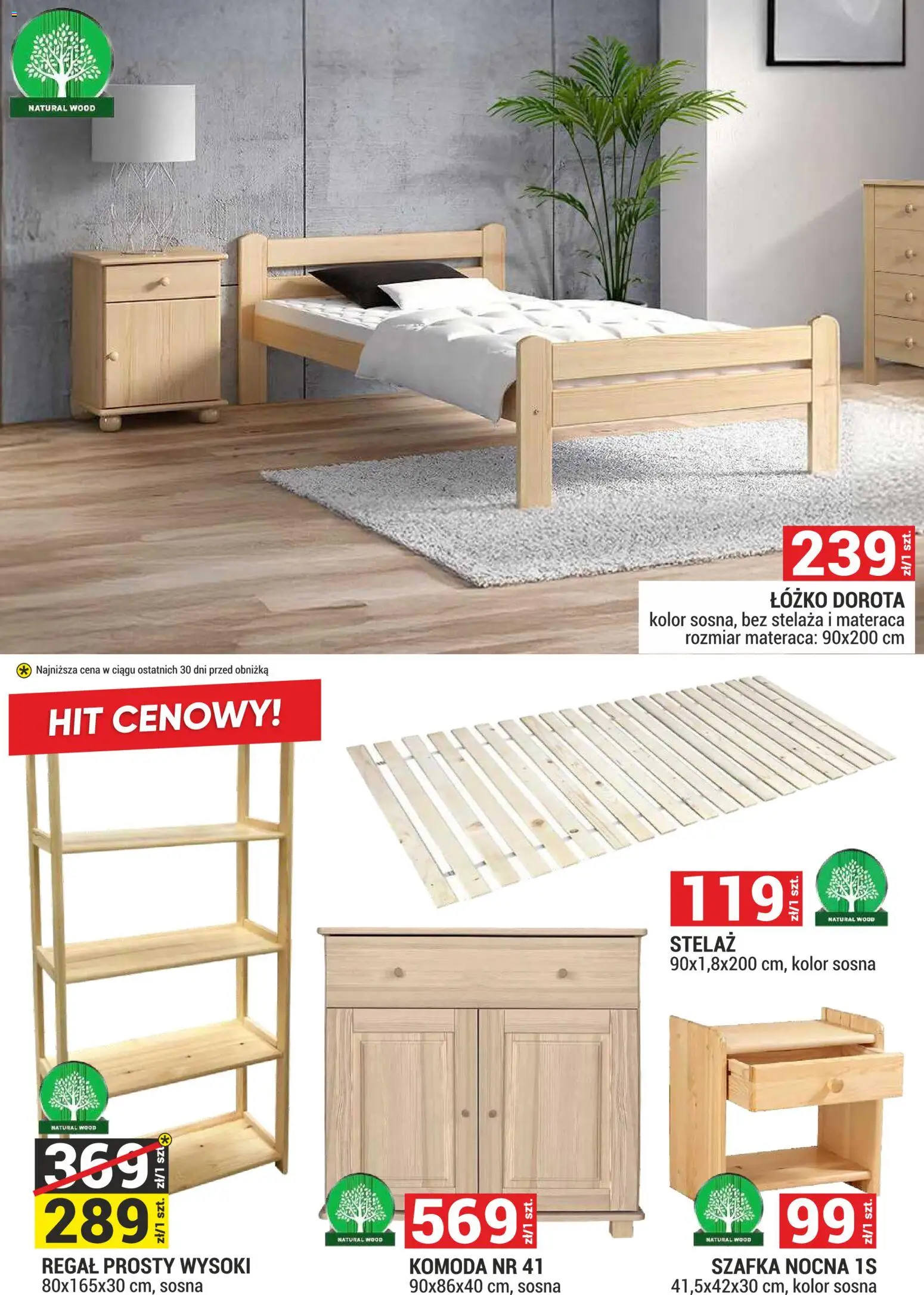 Merkury Market gazetka - Meble od 01.10.2026 | Strona: 41 | Produkty: Łóżko, Komoda, Regał, Szafka nocna