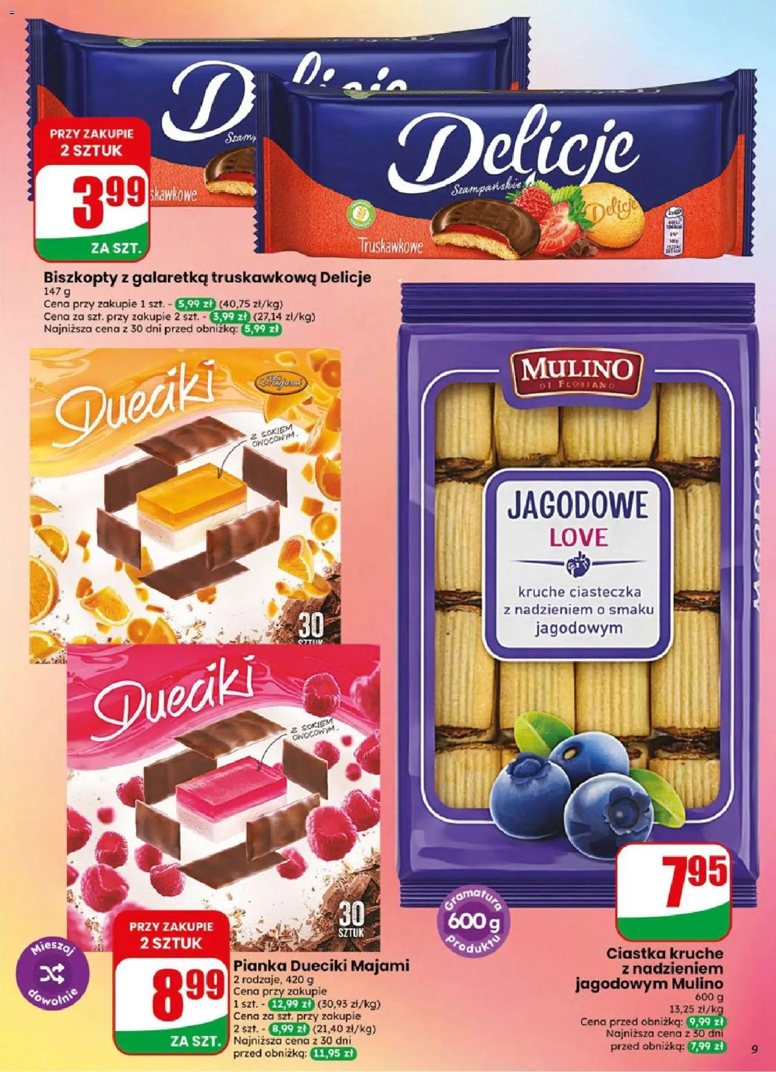 Dino gazetka od 19.08.2026 | Strona: 9 | Produkty: Galaretka, Biszkopty, Ciastka kruche, Ciastka