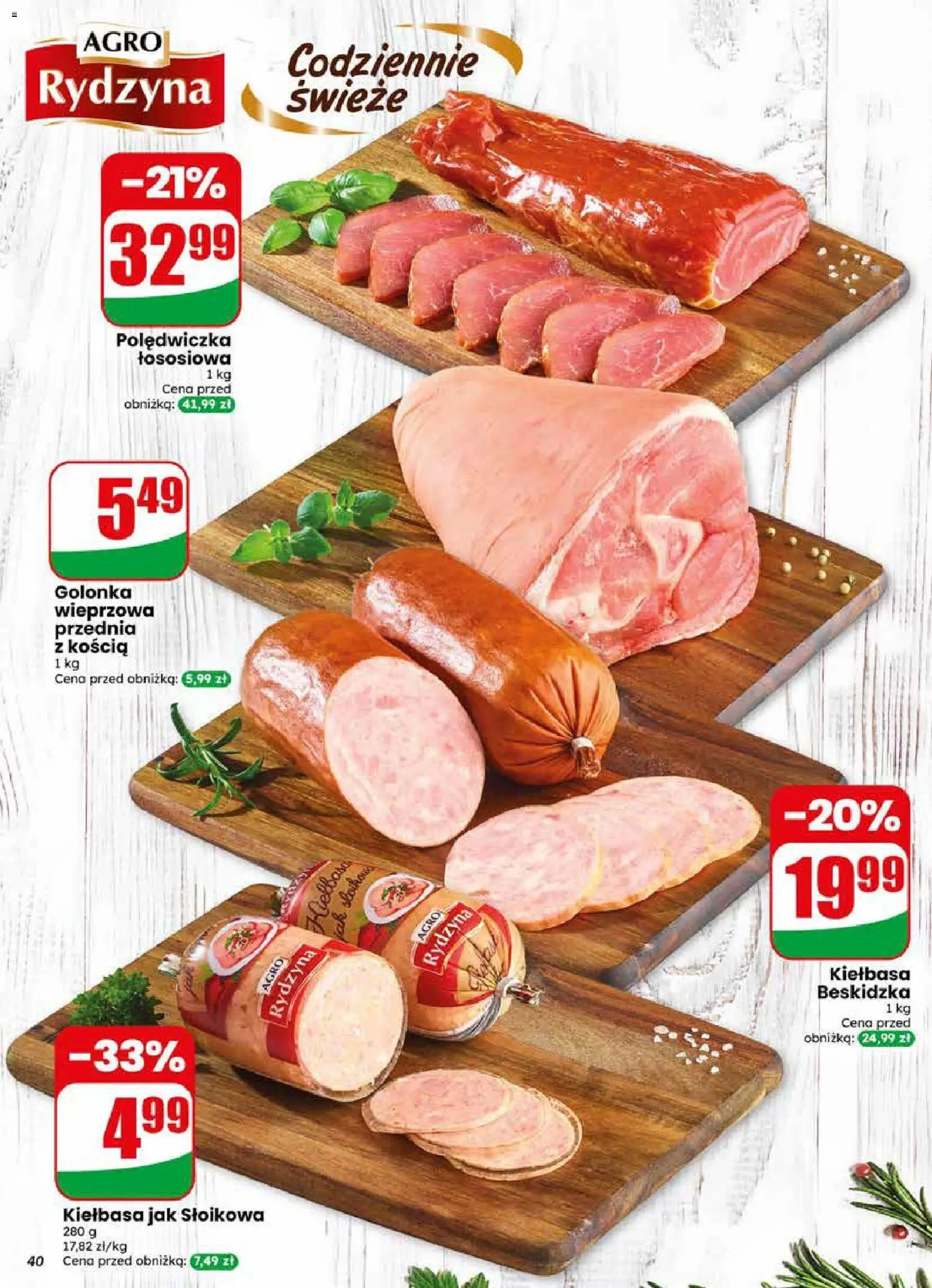 Dino gazetka od 17.06.2026 | Strona: 40 | Produkty: Kiełbasa, Golonka wieprzowa