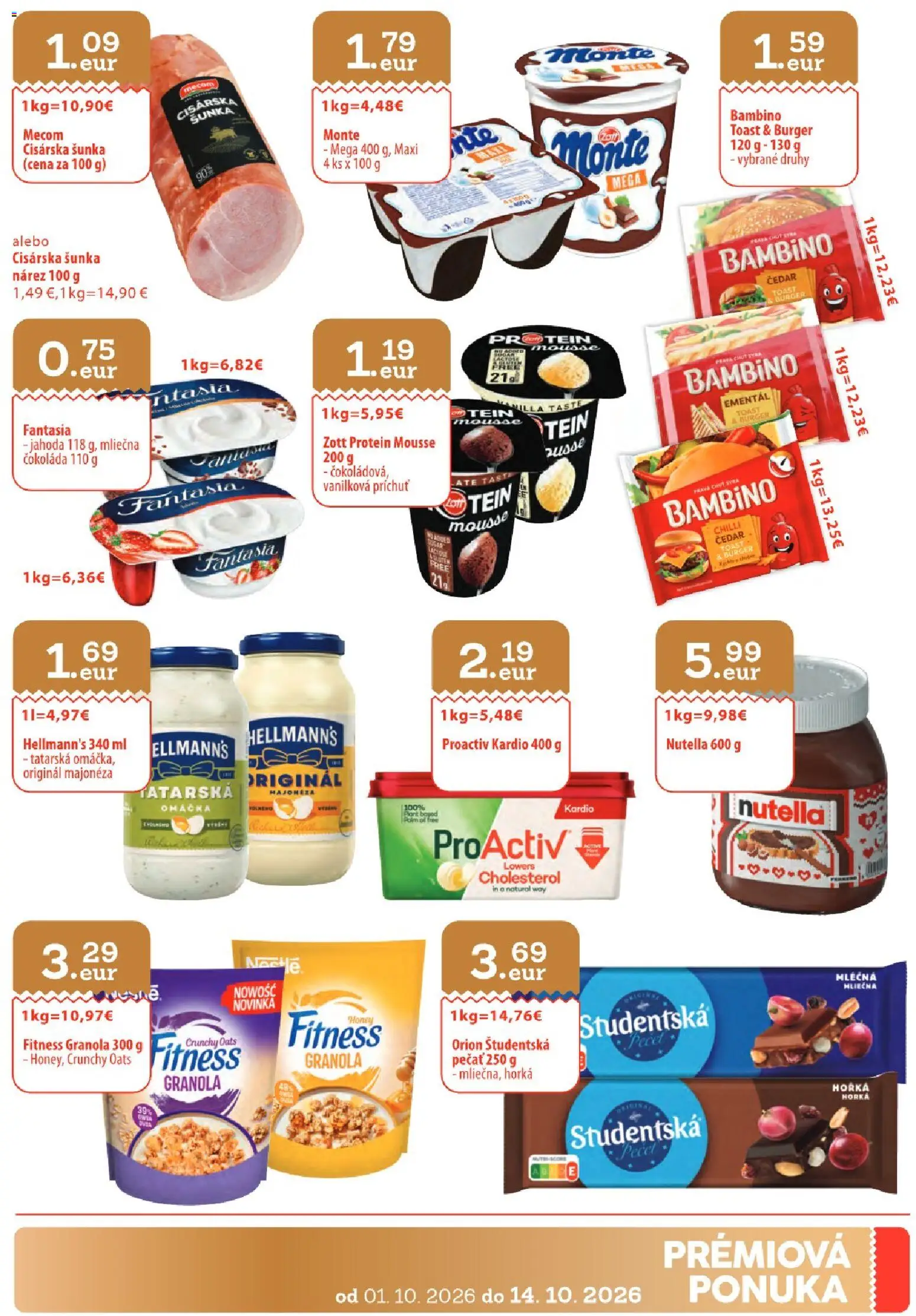 Nové KARMEN CBA akcie – leták je platný od 01.10.2026 | Strana: 31 | Produkty: Šunka, Majonéza, Chilli, Protein