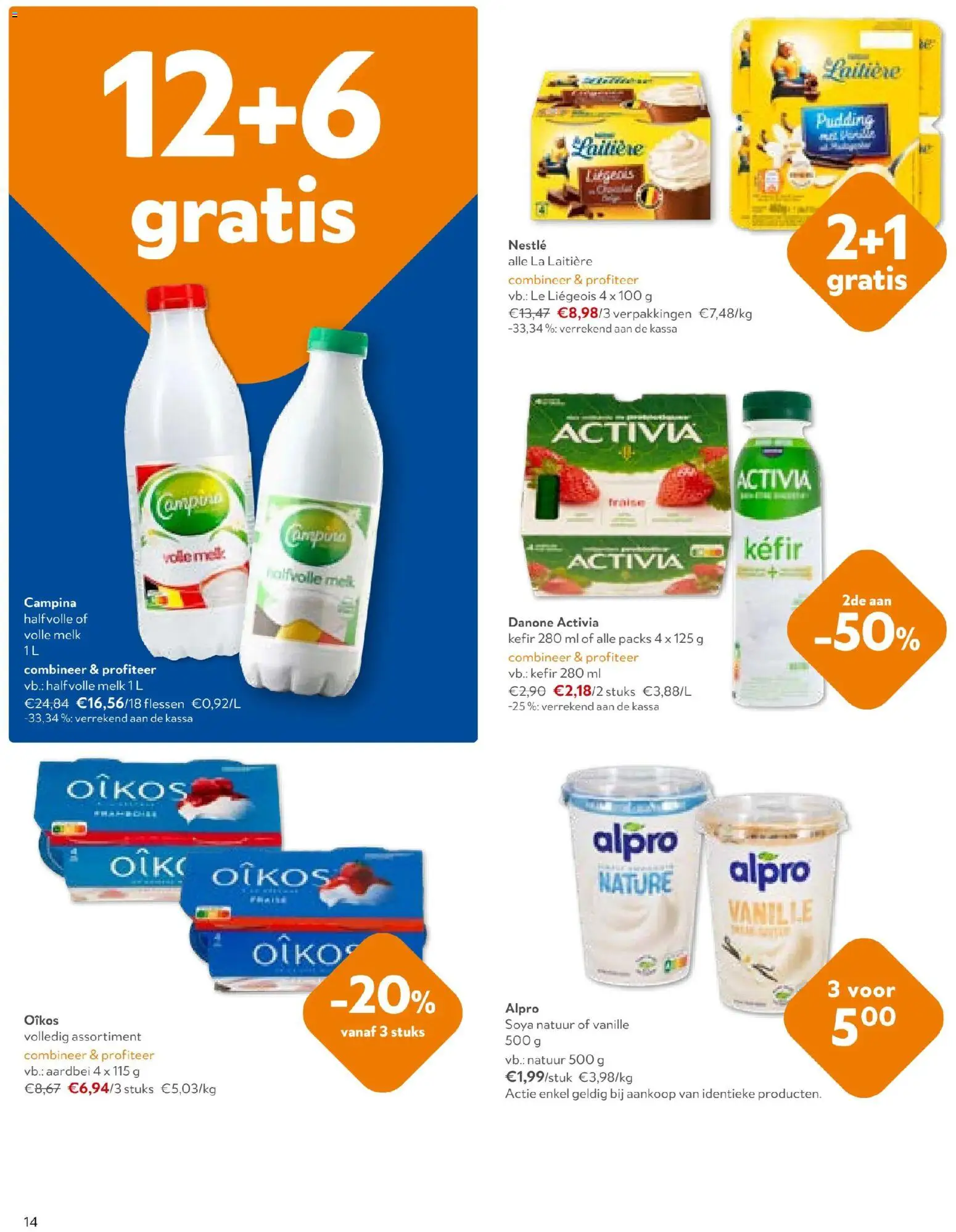 {H1} | Pagina: 14 | Producten: Volle melk, Pudding, La, Melk