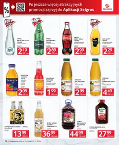 Pogląd oferty "Selgros cash&carry gazetka - Oferta dla gastronomii" - ważna od 24.09.2026 | Strona: 14 | Produkty: Oranżada, Sok jabłkowy, Coca cola, Sok