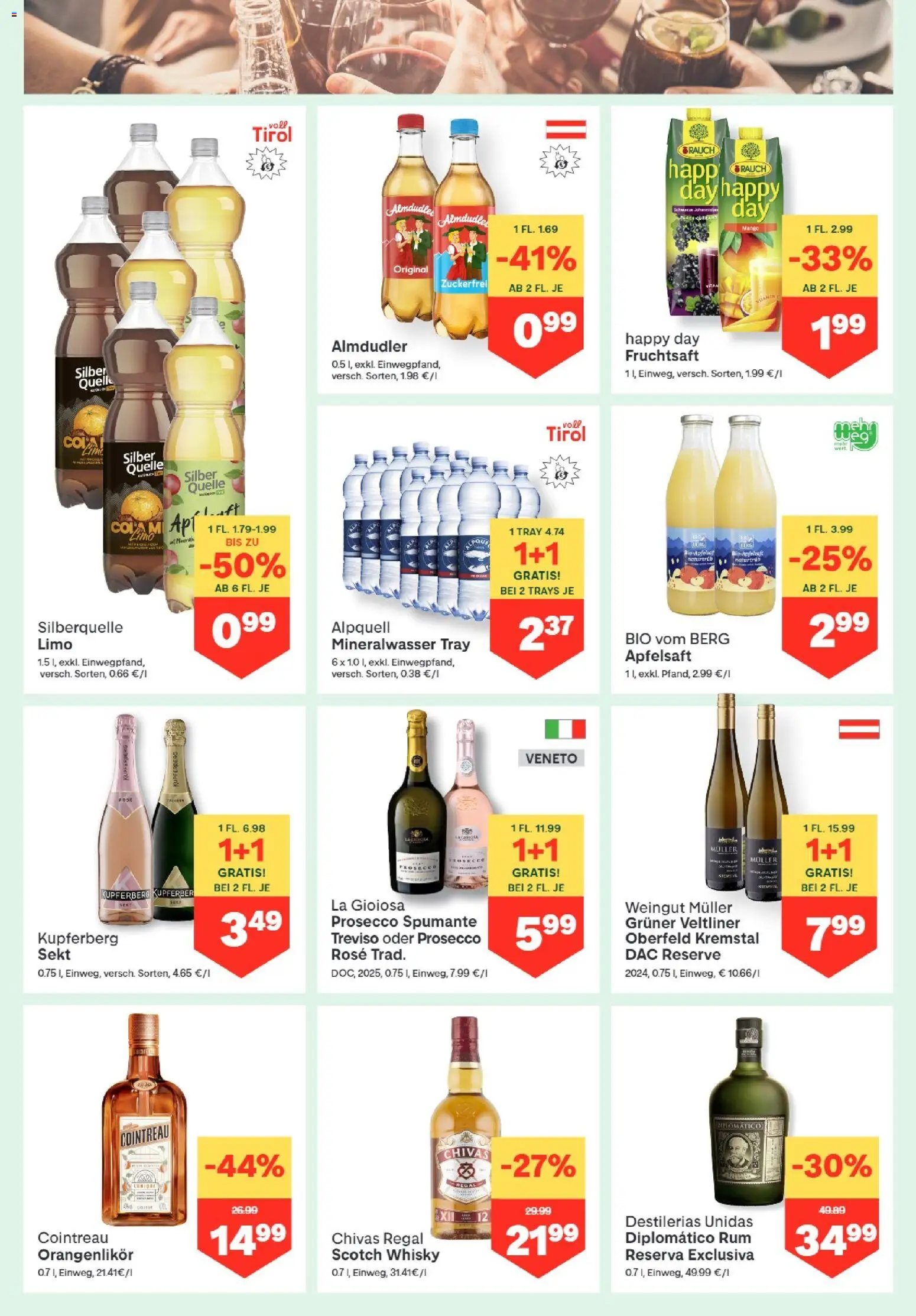 MPREIS Absam gültig ab 01.10.2026 | Seite: 10 | Produkte: Mango, Prosecco, Mineralwasser, Regal