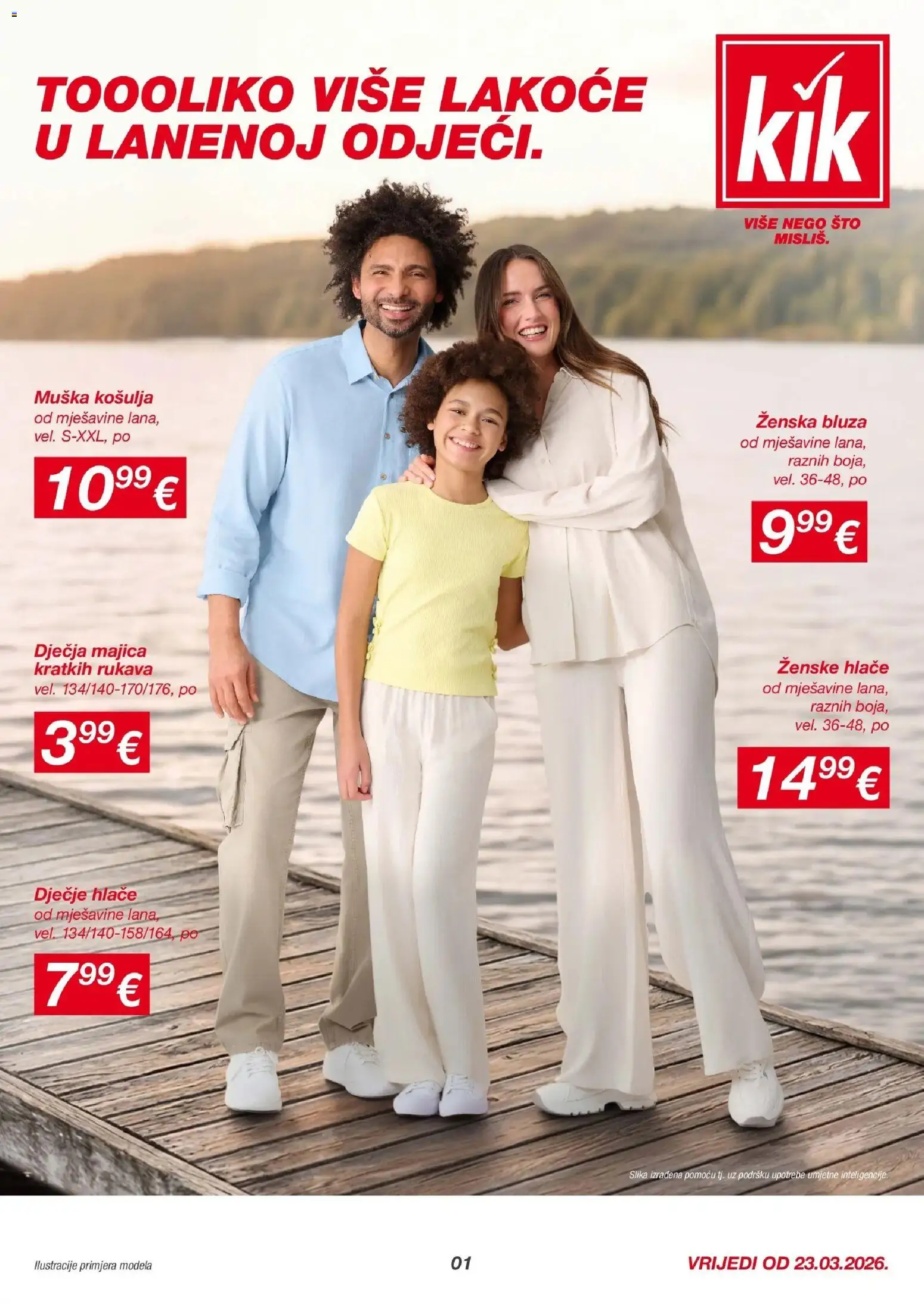 Kik katalog | vrijedi od 23.03.2026 | Stranica: 1 | Proizvodi: Košulja, Bluza, Majica, Hlače