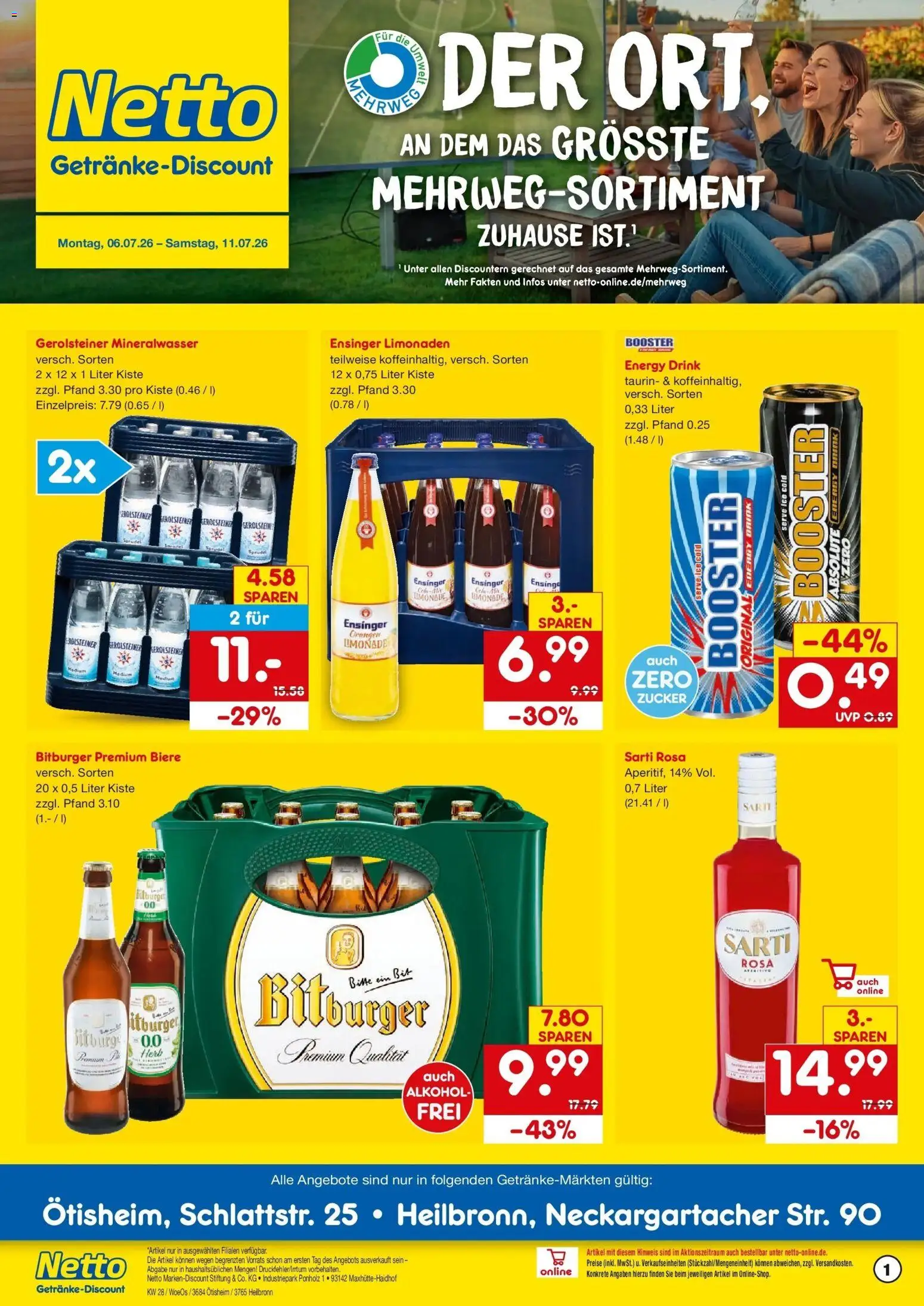 Netto Marken-Discount - Netto: Getränkeangebote – gültig ab 05.07.2026 | Seite: 1