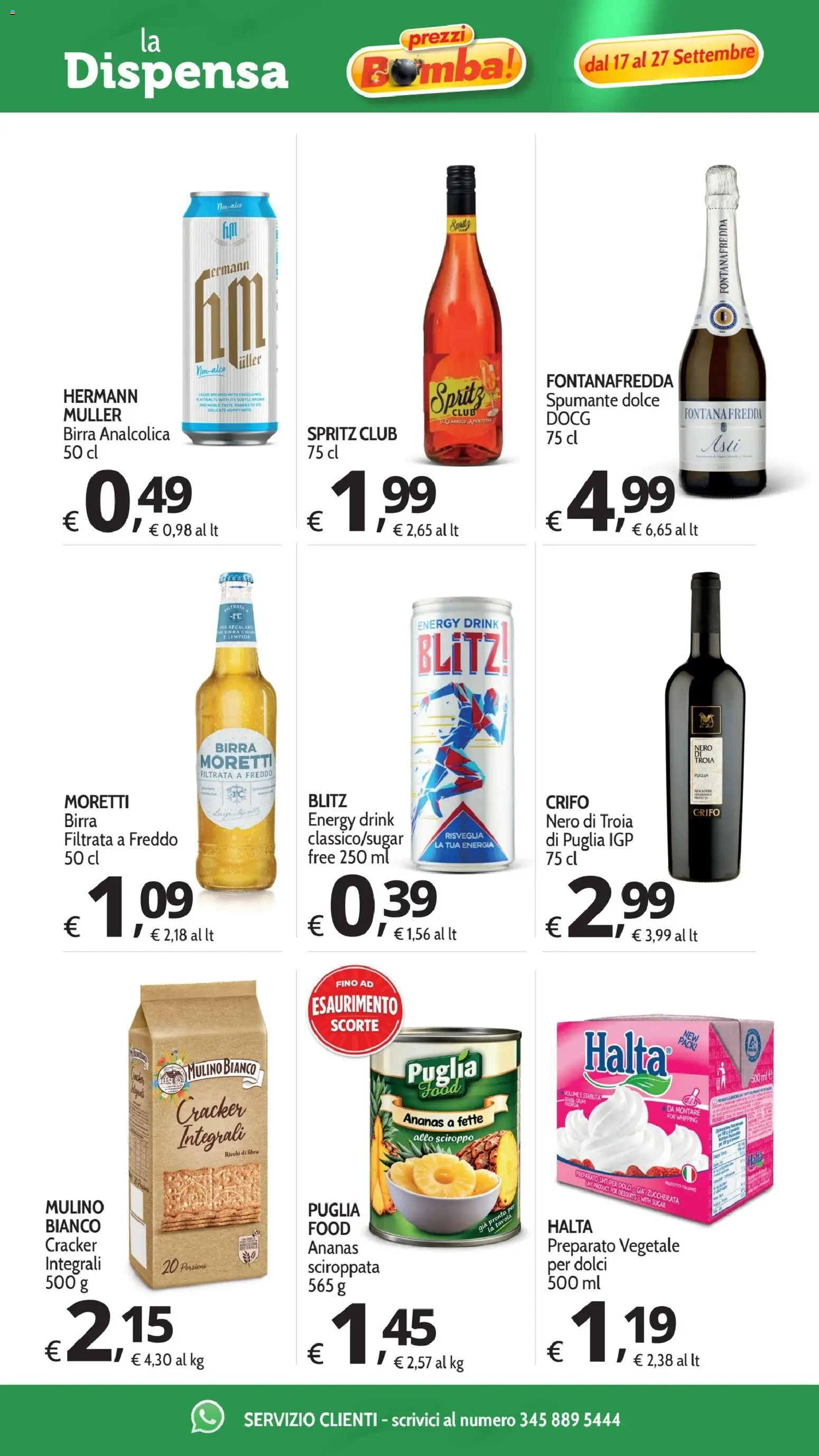 Volantino Primo Prezzo del 17/09/2026 | Pagina: 12 | Prodotti: Tè, Sciroppo, Spumante, Sprite