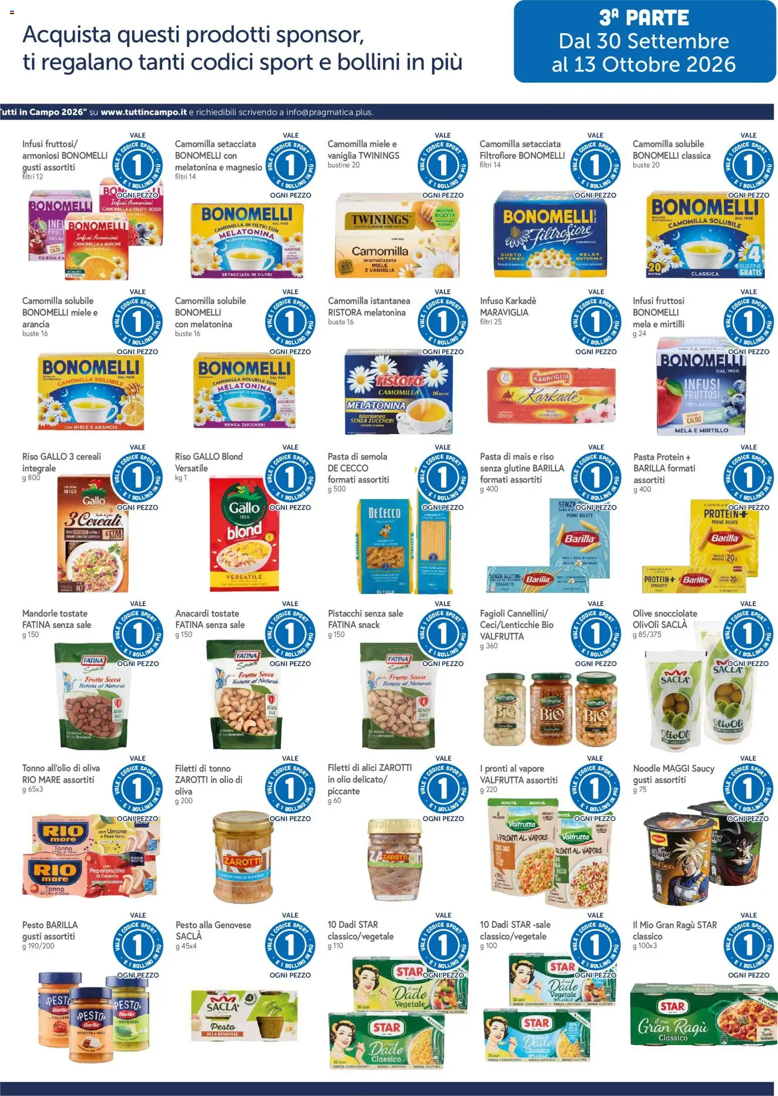 Volantino A&O del 30/09/2026 | Pagina: 7 | Prodotti: Barilla, Mandorle, Pesto, Mirtilli
