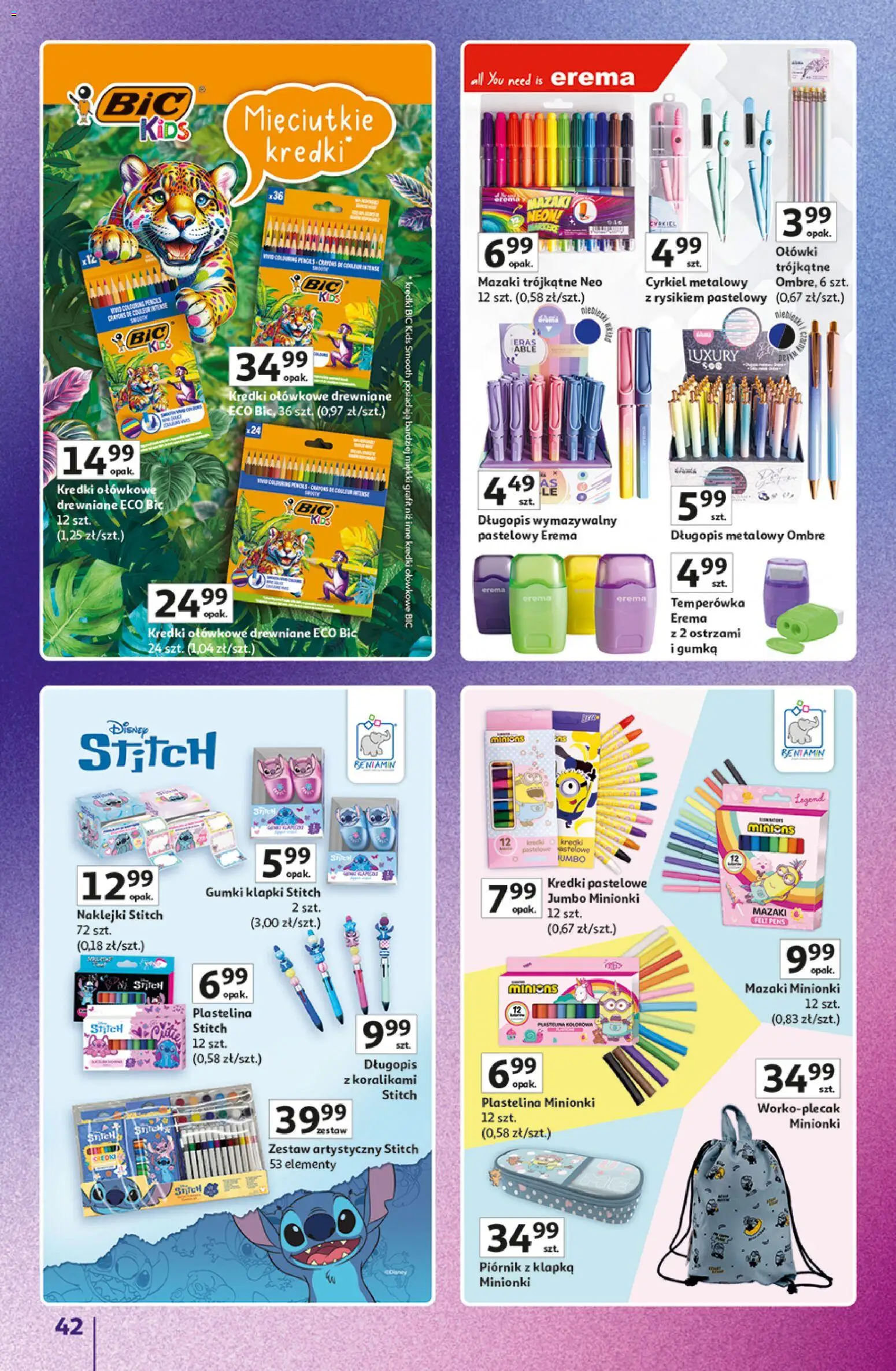 Auchan gazetka - Znane Marki Hipermarket od 11.06.2026 | Strona: 42 | Produkty: Klapki, Temperówka, Naklejki