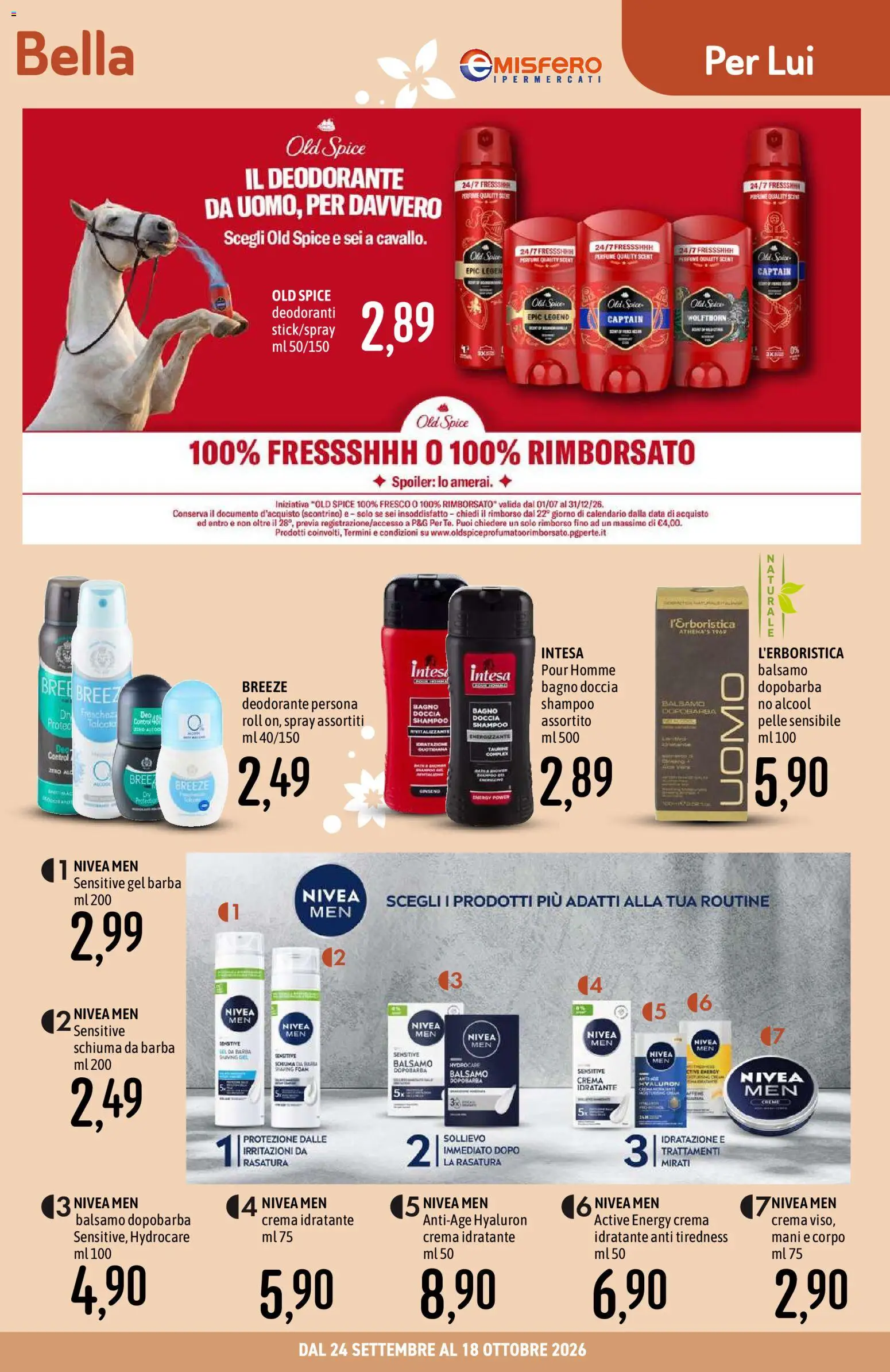 Volantino Emisfero del 24/09/2026 | Pagina: 9 | Prodotti: Crema, Schiuma da barba, Dopobarba, Doccia