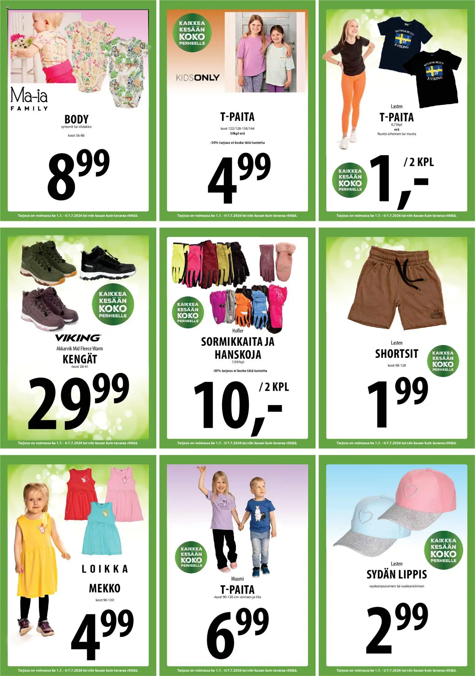 Tuuri tarjoukset – voimassa 01/07/2026 alkaen | Sivu: 22 | Tuotteet: Shortsit, Lippis, Mekko