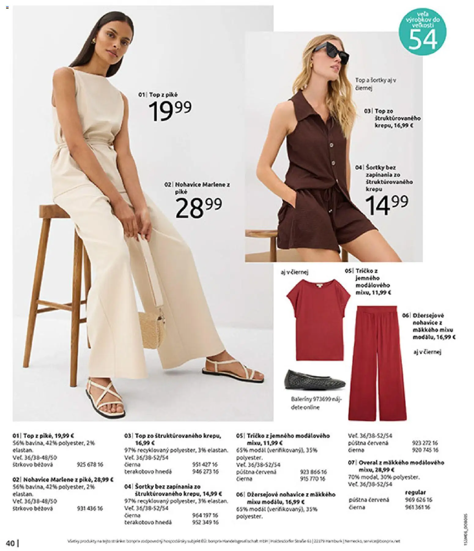Nové Bonprix akcie – leták je platný od 15.06.2026 | Strana: 42 | Produkty: Tričko, Nohavice, Overal