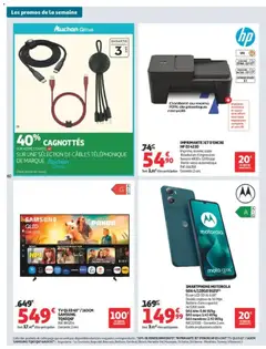 Auchan - Prévisualisation de Auchan catalogue valide à partir de 01/09/2026 | Page: 62 | Produits: Smartphone, Imprimante, Télévision, Batterie