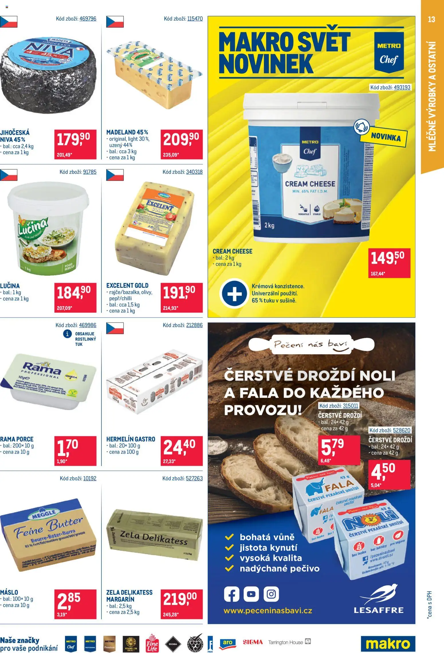 Makro leták - Gastronomie od 17.06.2026 | Strana: 13 | Produkty: Máslo, Rama, Pečivo, Niva