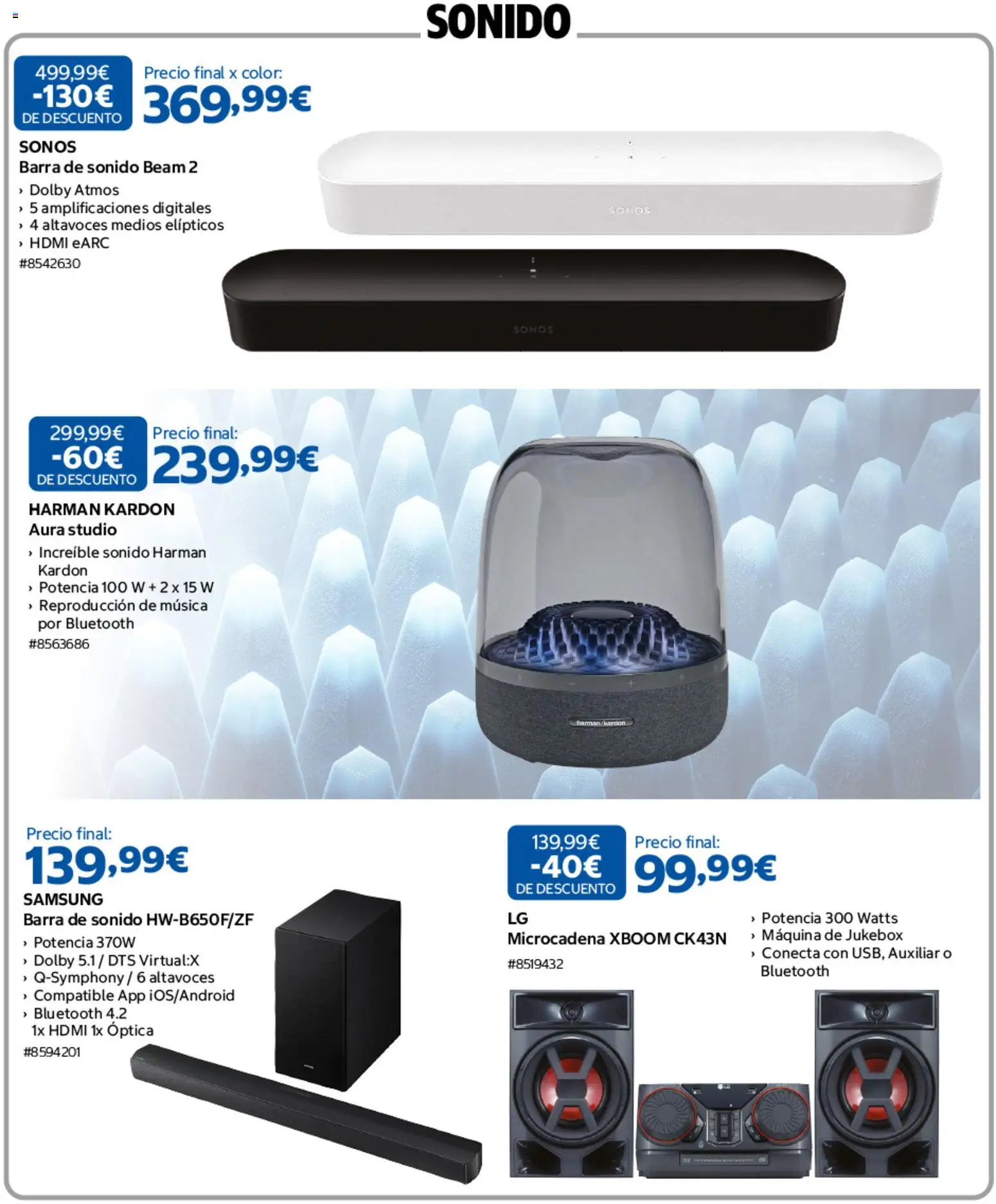 Costco catálogo Electrónica │ válido desde el 06/10/2026 | Página: 4 | Productos: Barra de sonido, Altavoces