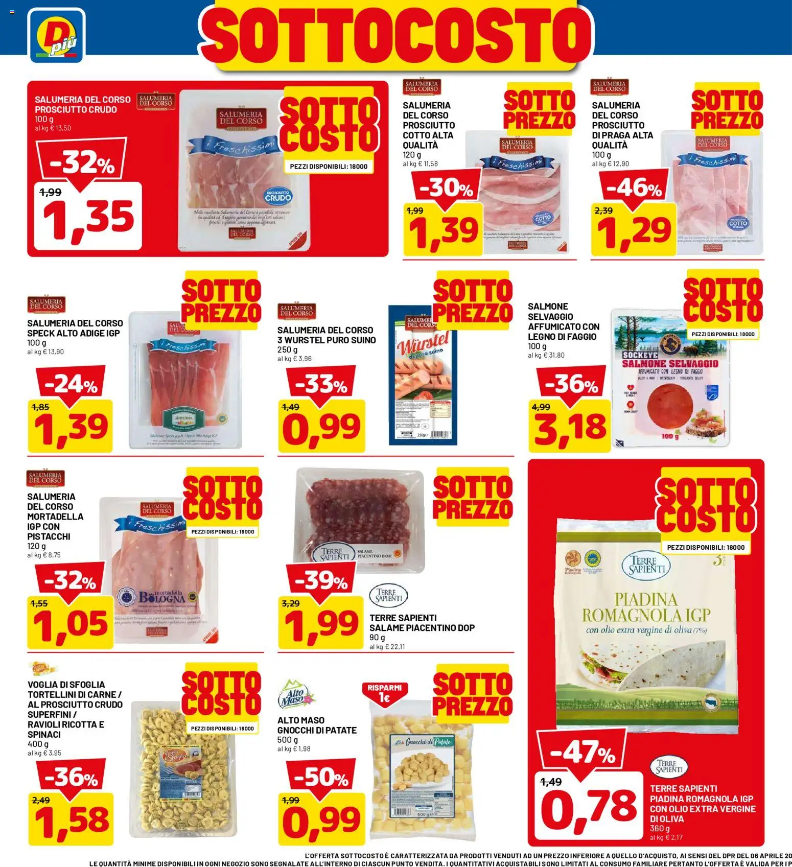 Volantino D Più del 01/10/2026 | Pagina: 2 | Prodotti: Speck, Salame, Mortadella, Ravioli