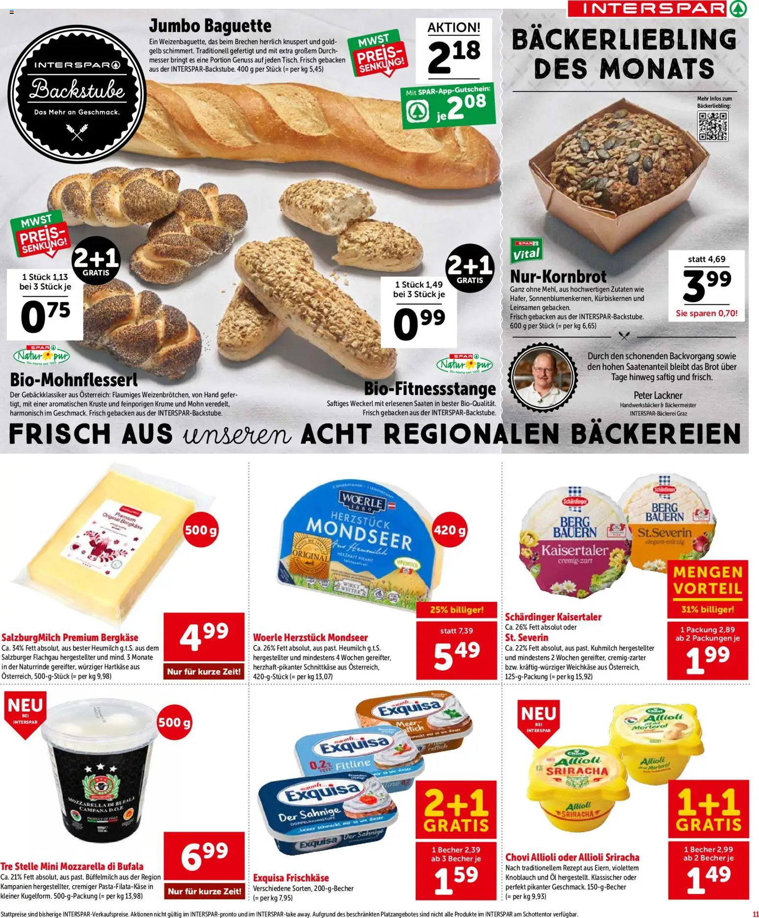 Interspar - Flugblatt gültig ab 13.08.2026 | Seite: 11 | Produkte: Knoblauch, Weichkäse, Zutaten, Brot