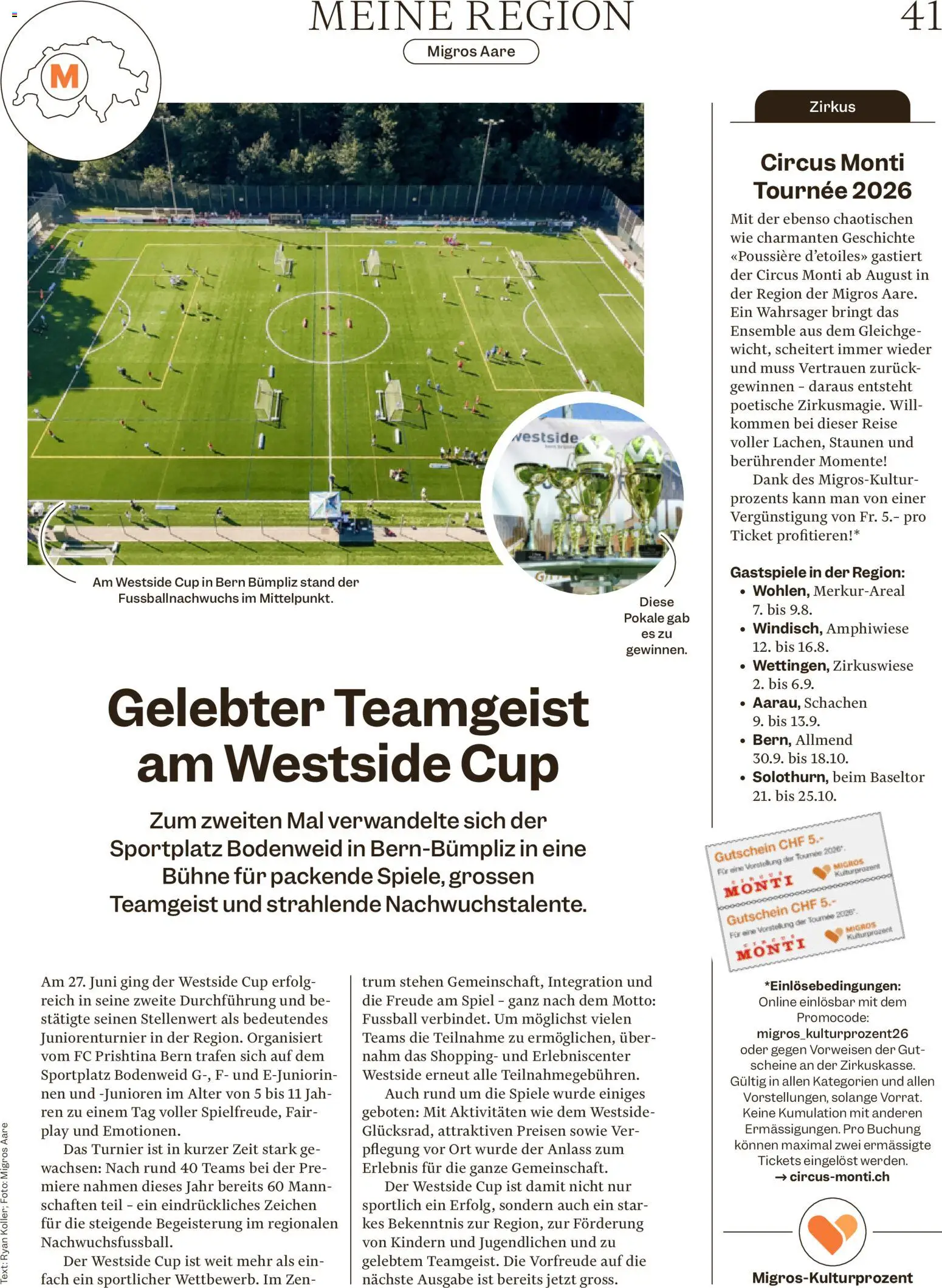 Migros aktionen Magazin – gültig ab 01.07.2026 | Seite: 41 | Produkte: Fußball, Spiel