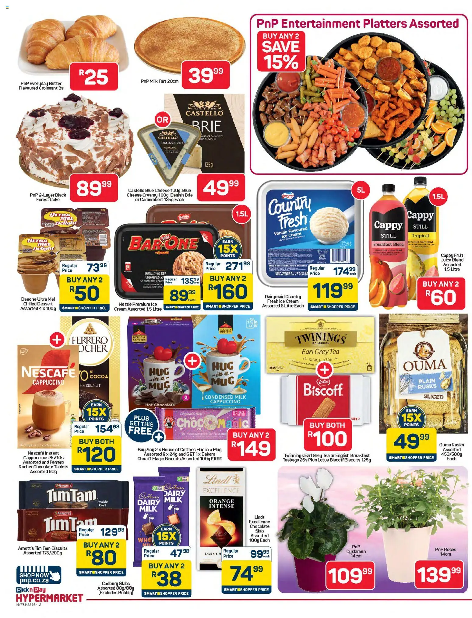 New Pick n Pay catalogue – valid from 24.04.2026 | Page: 2 | Products: Coffee, Rusks, Cream, Fruit