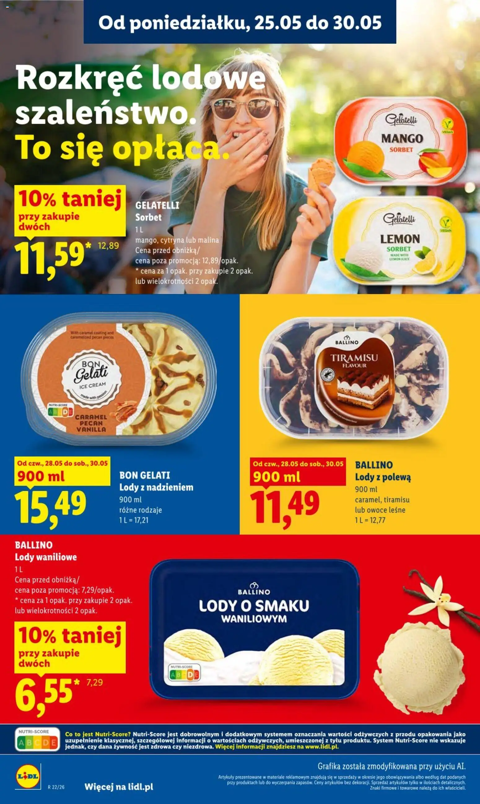 Lidl gazetka od 28.05.2026 | Strona: 56 | Produkty: Cytryna, Tiramisu, Lody, Owoce